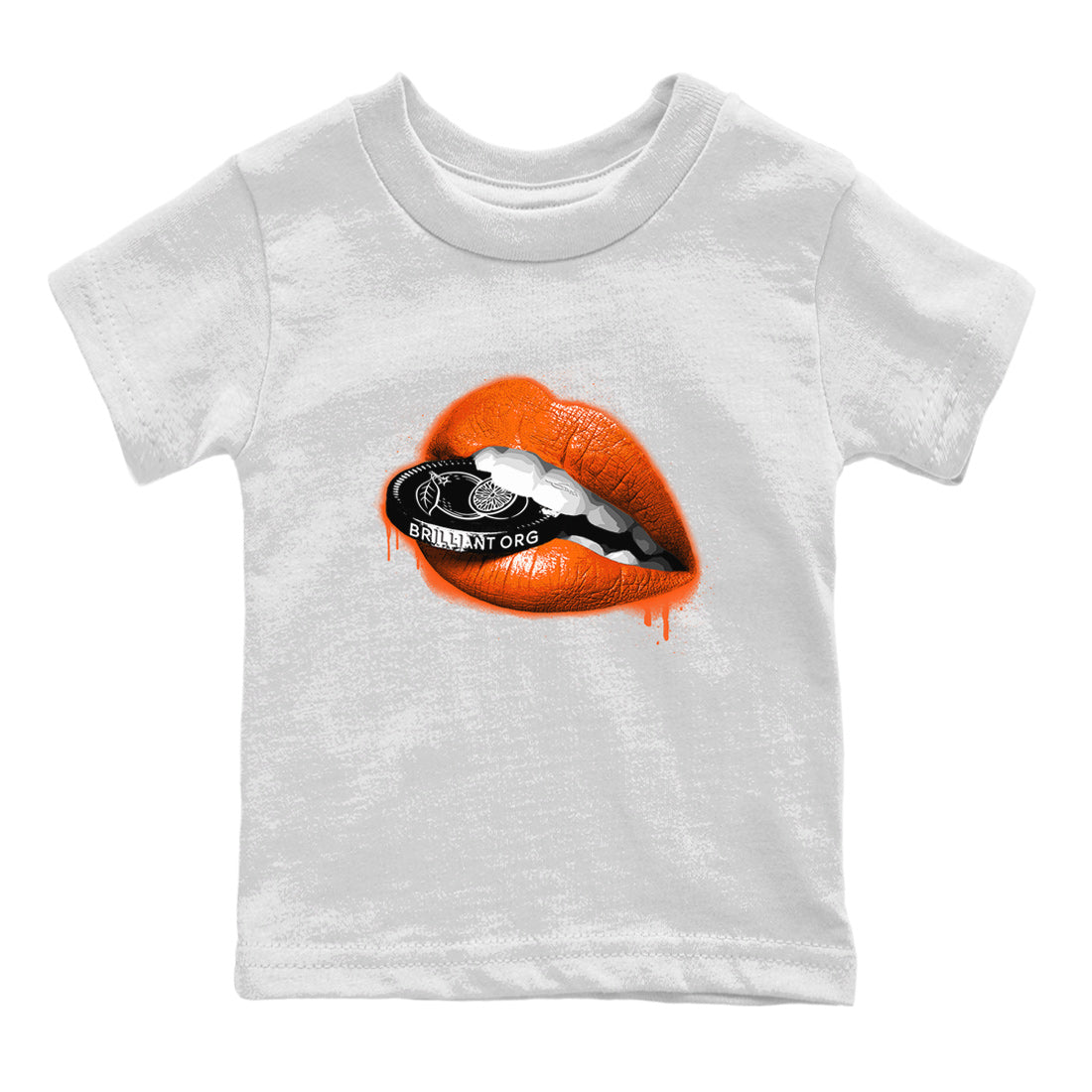 Lips Coin Kids Tops - Air Jordan 12 Brilliant Orange