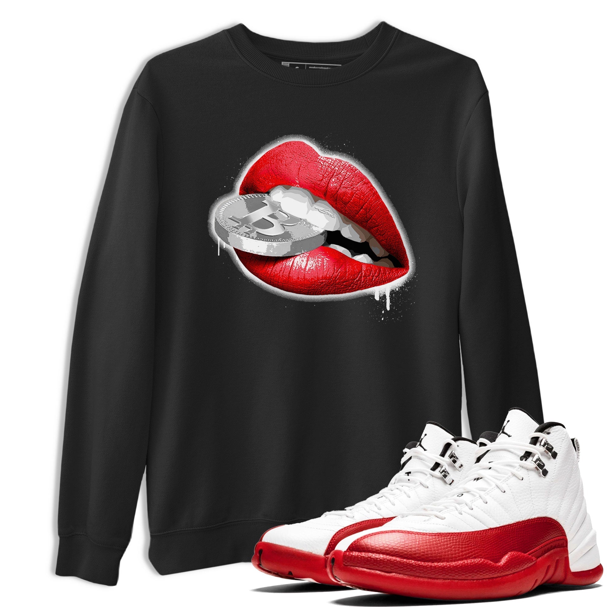 Lips Coin snkmatch Tee - Air Jordan 12 Cherry