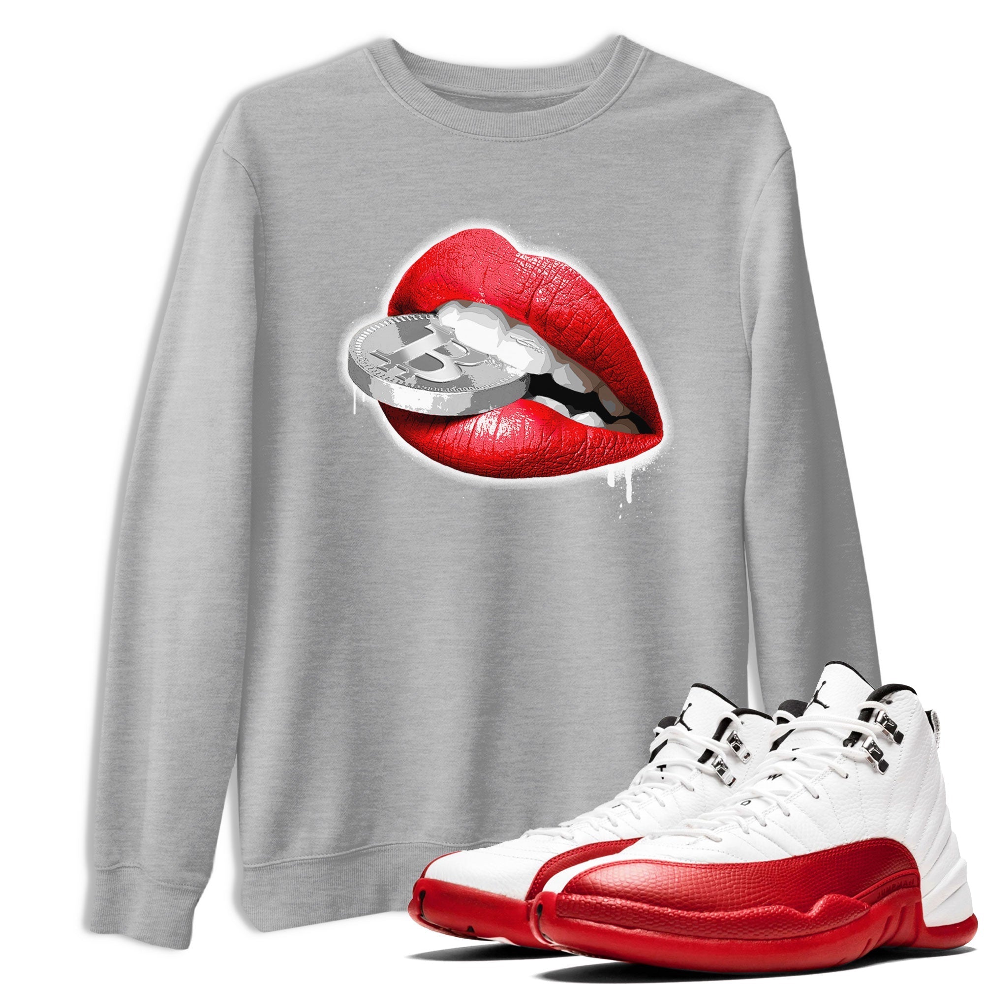 Lips Coin snkmatch Tee - Air Jordan 12 Cherry