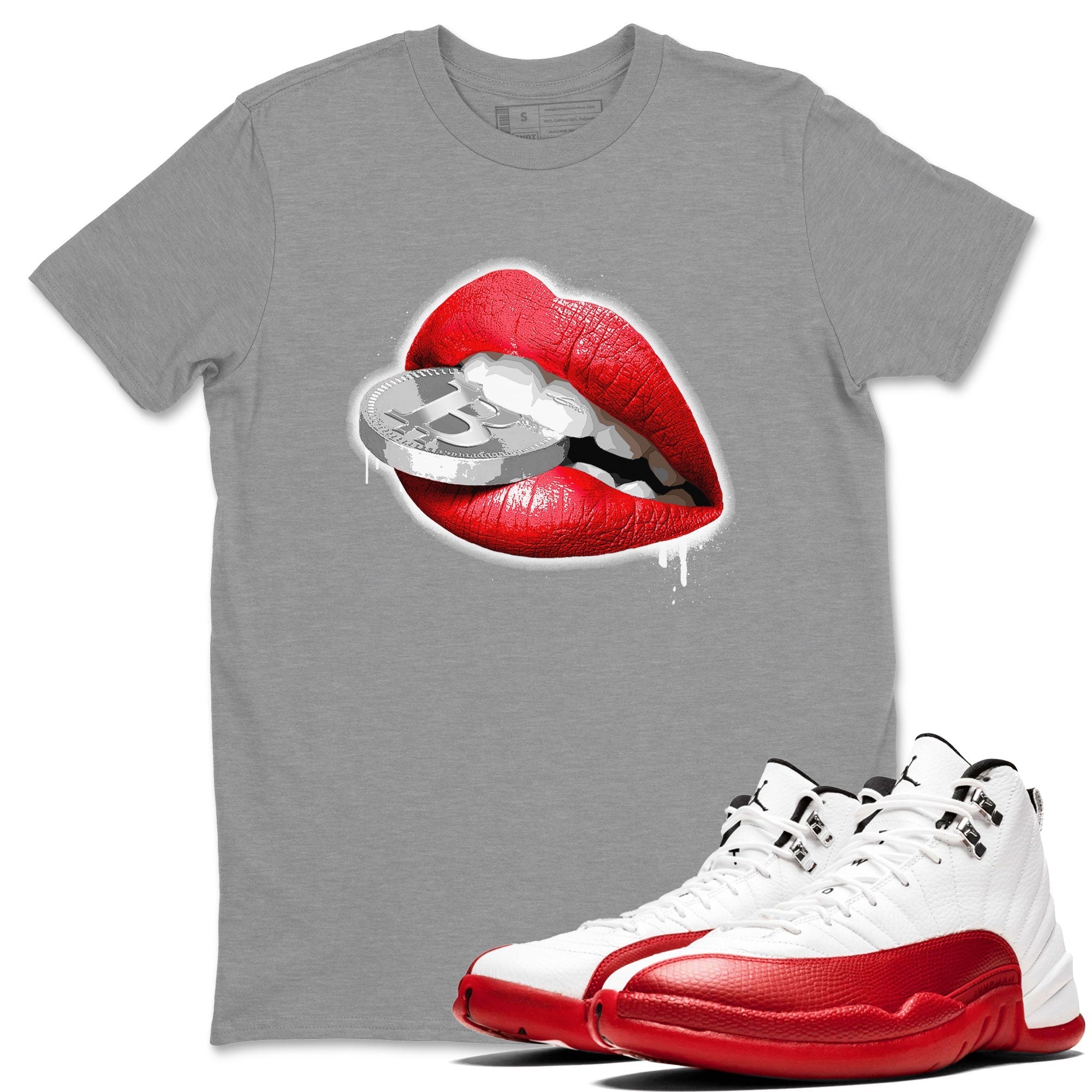 Lips Coin snkmatch Tee - Air Jordan 12 Cherry