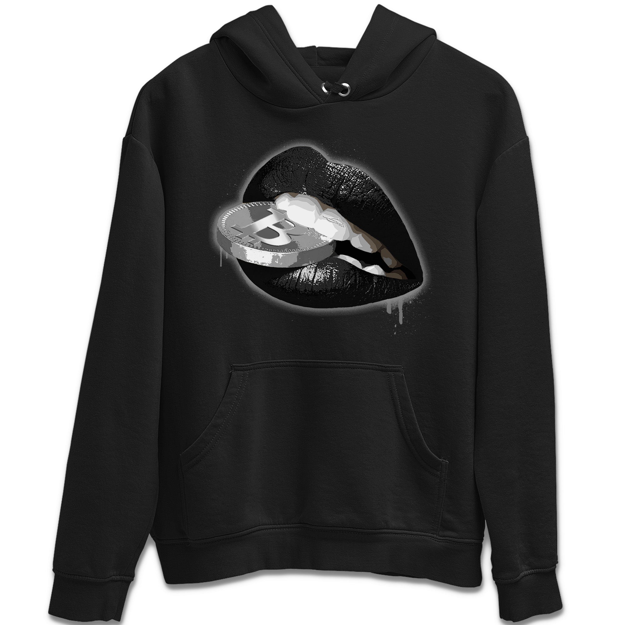 Lips Coin Unisex Tops - Air Jordan 14 Metallic Silver