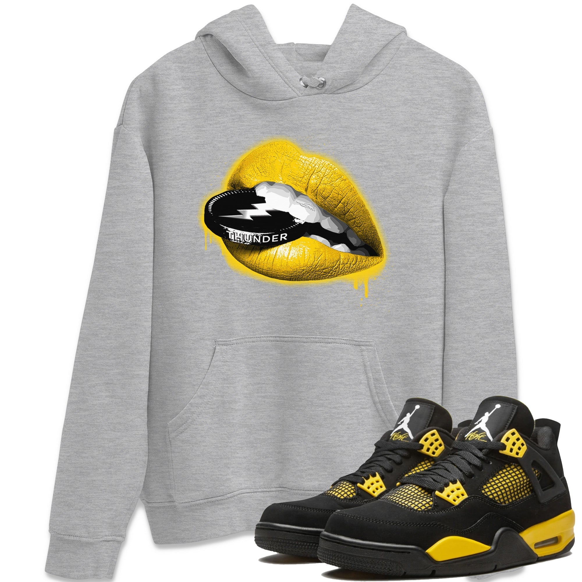 Lips Coin Unisex Tops - Air Jordan 4 Thunder