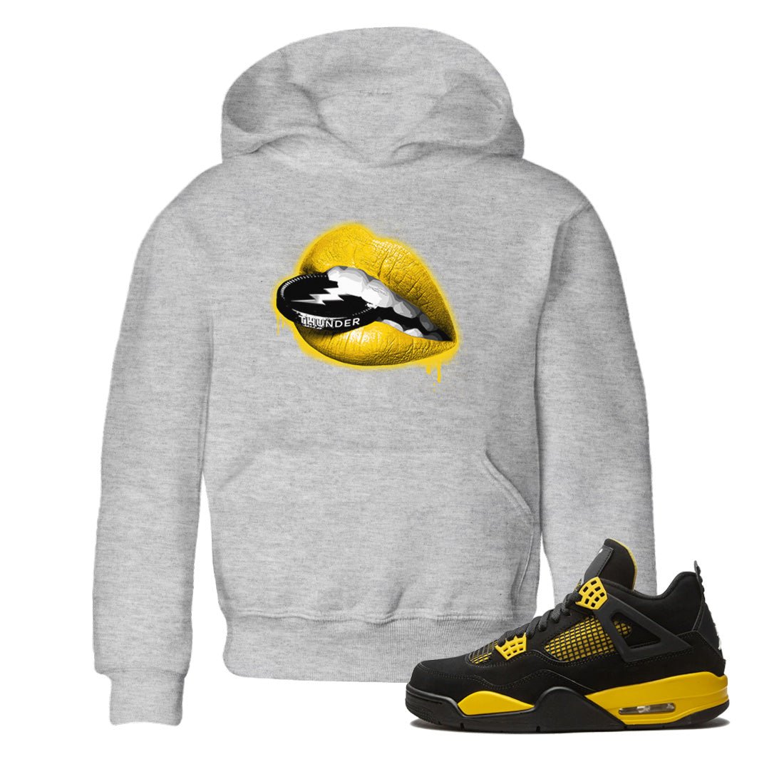 Lips Coin Kids Tops - Air Jordan 4 Thunder