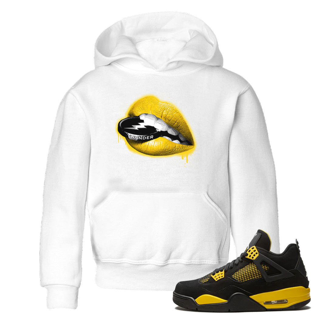 Lips Coin Kids Tops - Air Jordan 4 Thunder