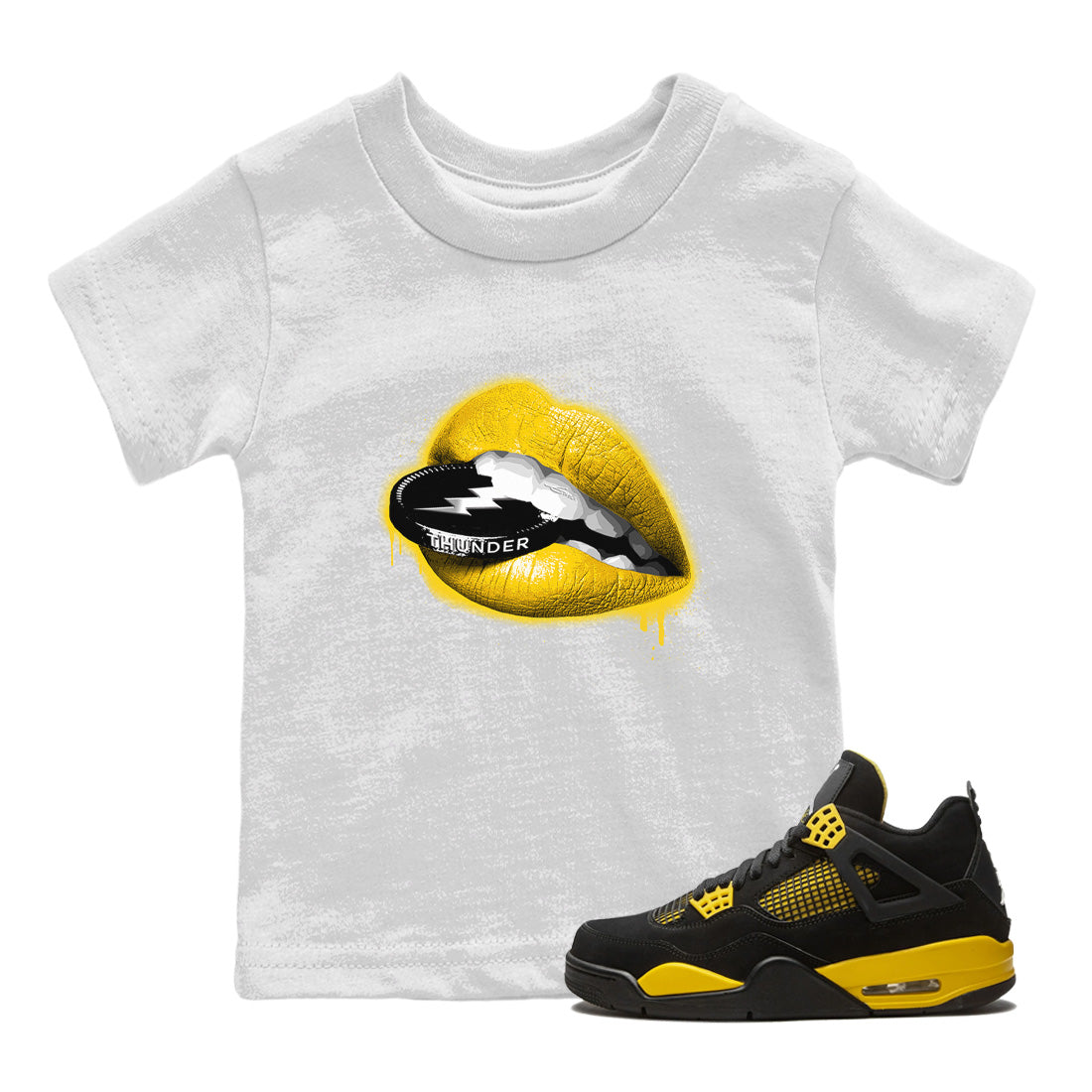 Lips Coin Kids Tops - Air Jordan 4 Thunder