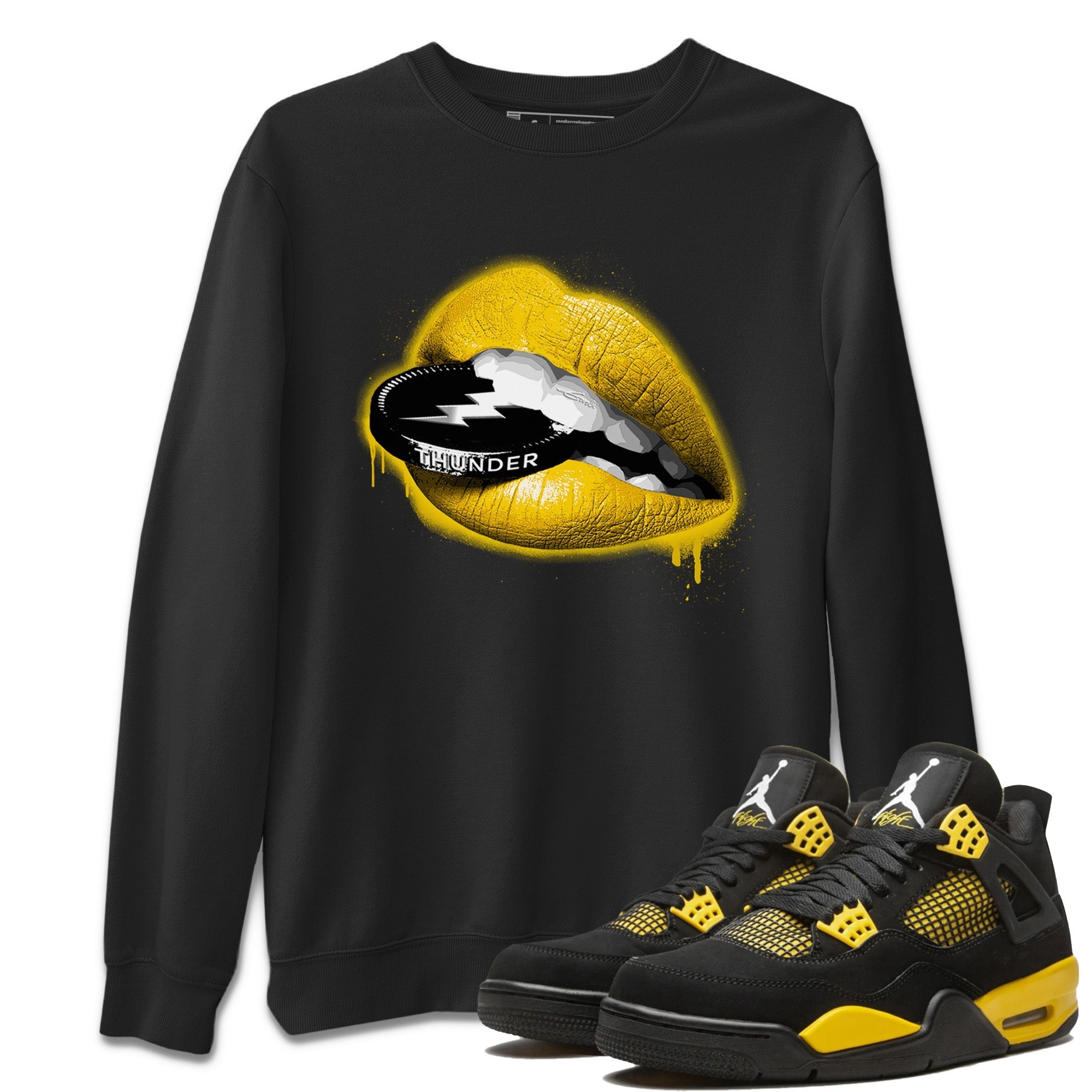 Lips Coin Unisex Tops - Air Jordan 4 Thunder