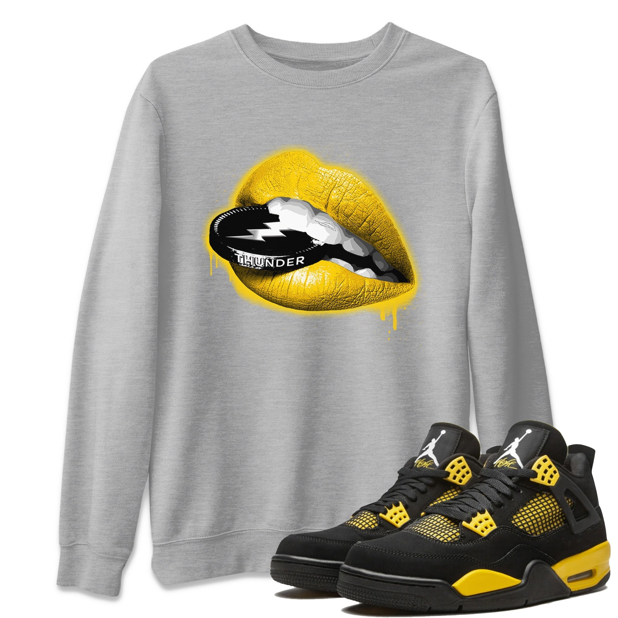 Lips Coin Unisex Tops - Air Jordan 4 Thunder