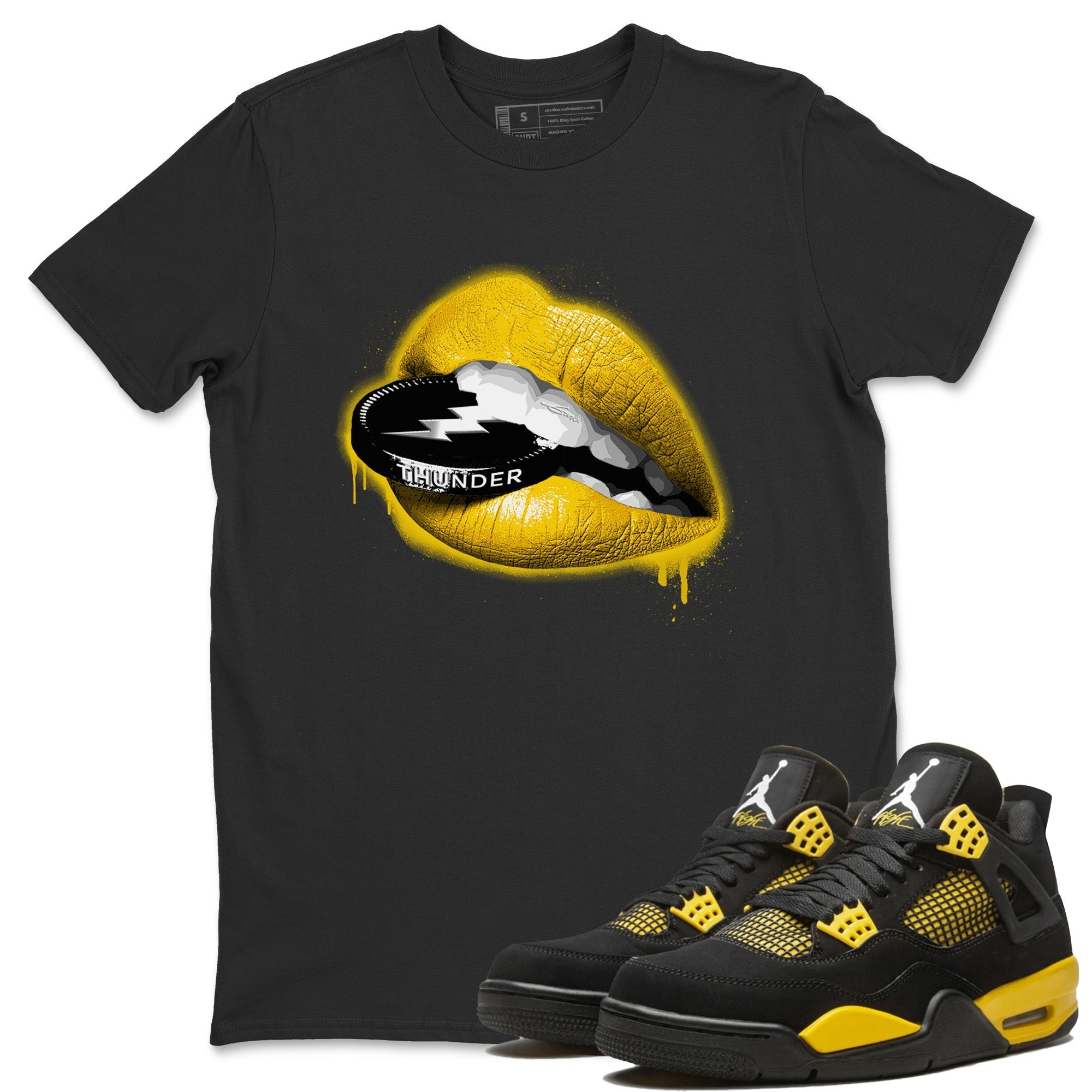 Lips Coin Unisex Tops - Air Jordan 4 Thunder