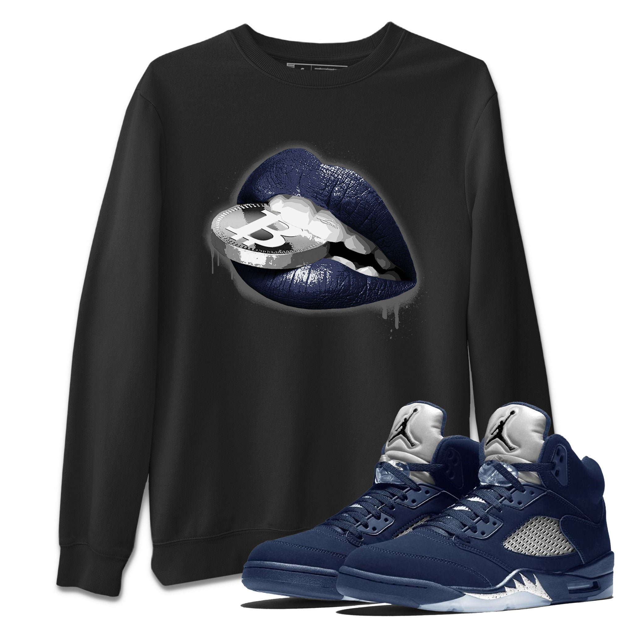Lips Coin snkmatch Tee - Air Jordan 5 Georgetown