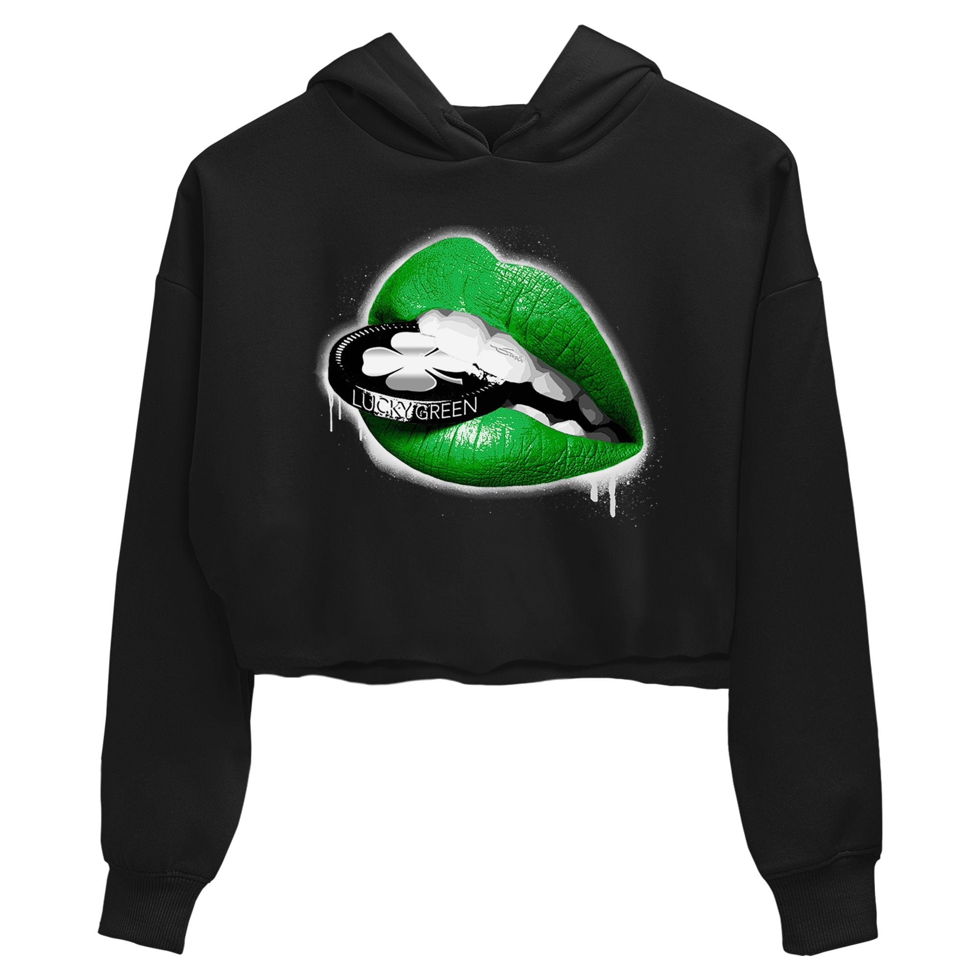 Lips Coin snkmatch Women's Top - Air Jordan 5 Lucky Green