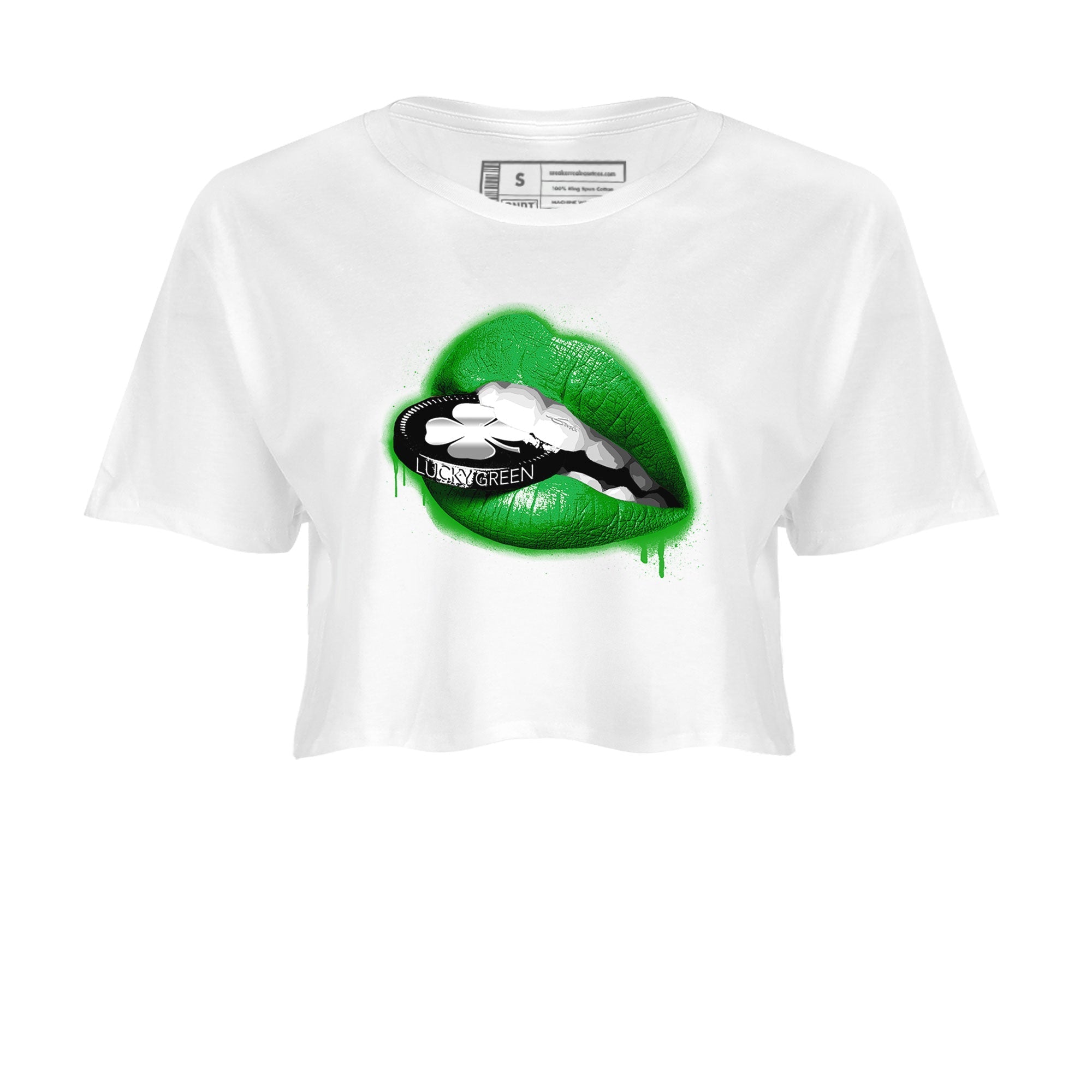 Lips Coin snkmatch Women's Top - Air Jordan 5 Lucky Green
