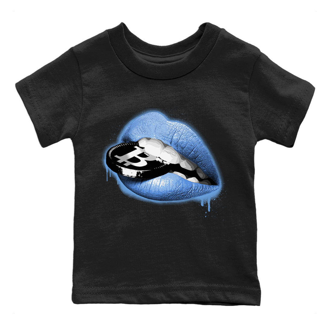 Lips Coin Kids Tops - Air Jordan 5 UNC