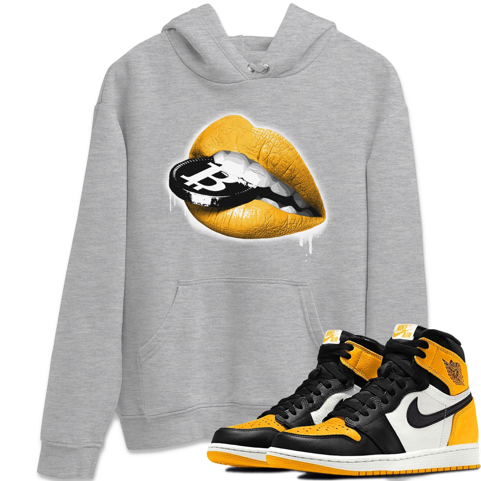Lips Coin Unisex Tops - Air Jordan 1 Yellow Toe