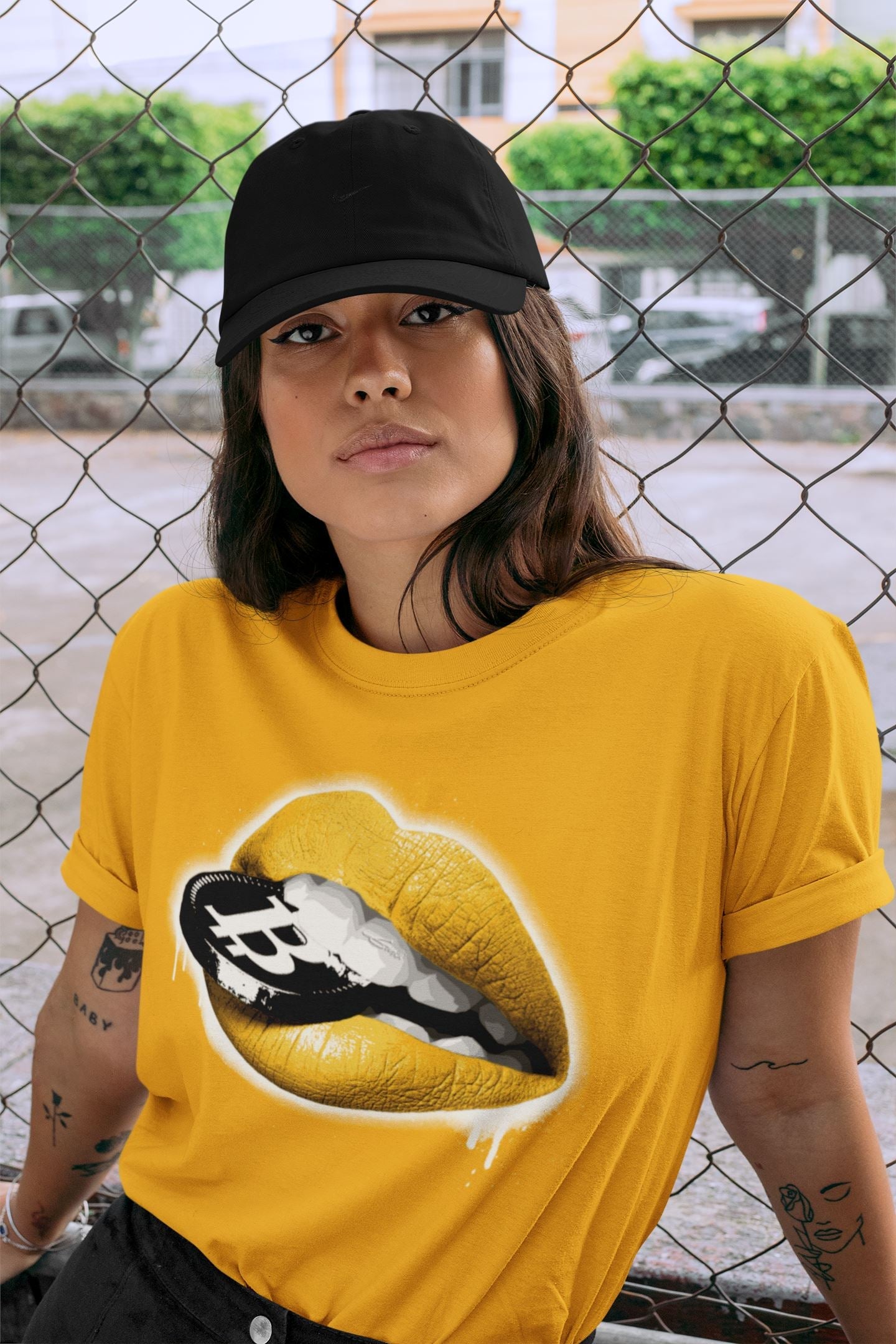 Lips Coin Unisex Tops - Air Jordan 1 Yellow Toe