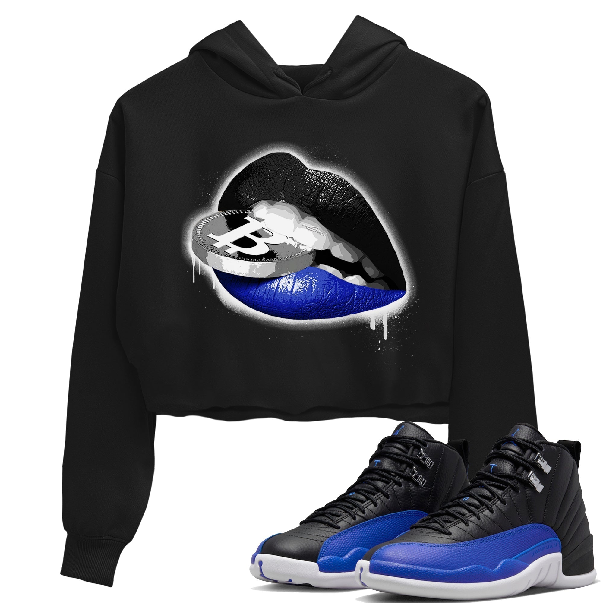 Lips Coin Women's Tops - Air Jordan 12 Hyper Royal
