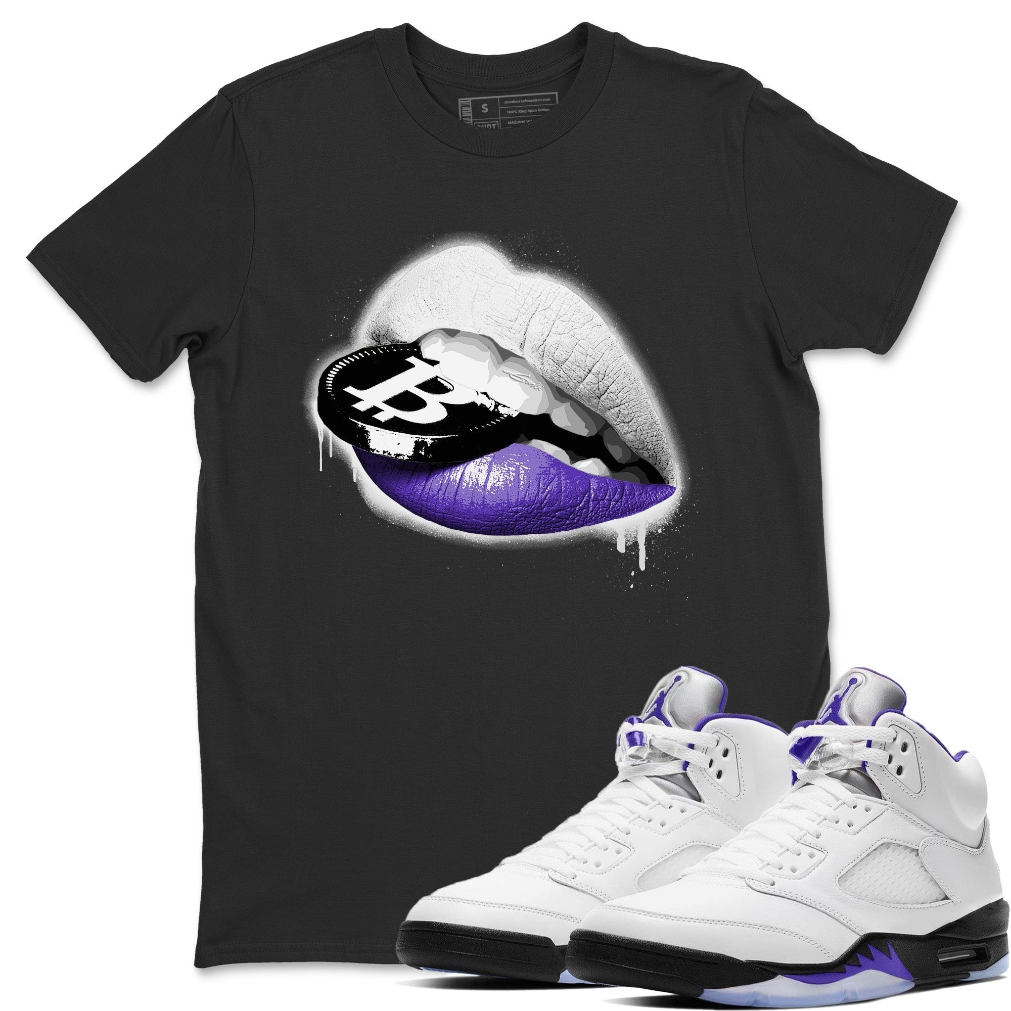 Lips Coin Unisex Tops - Air Jordan 5 Concord