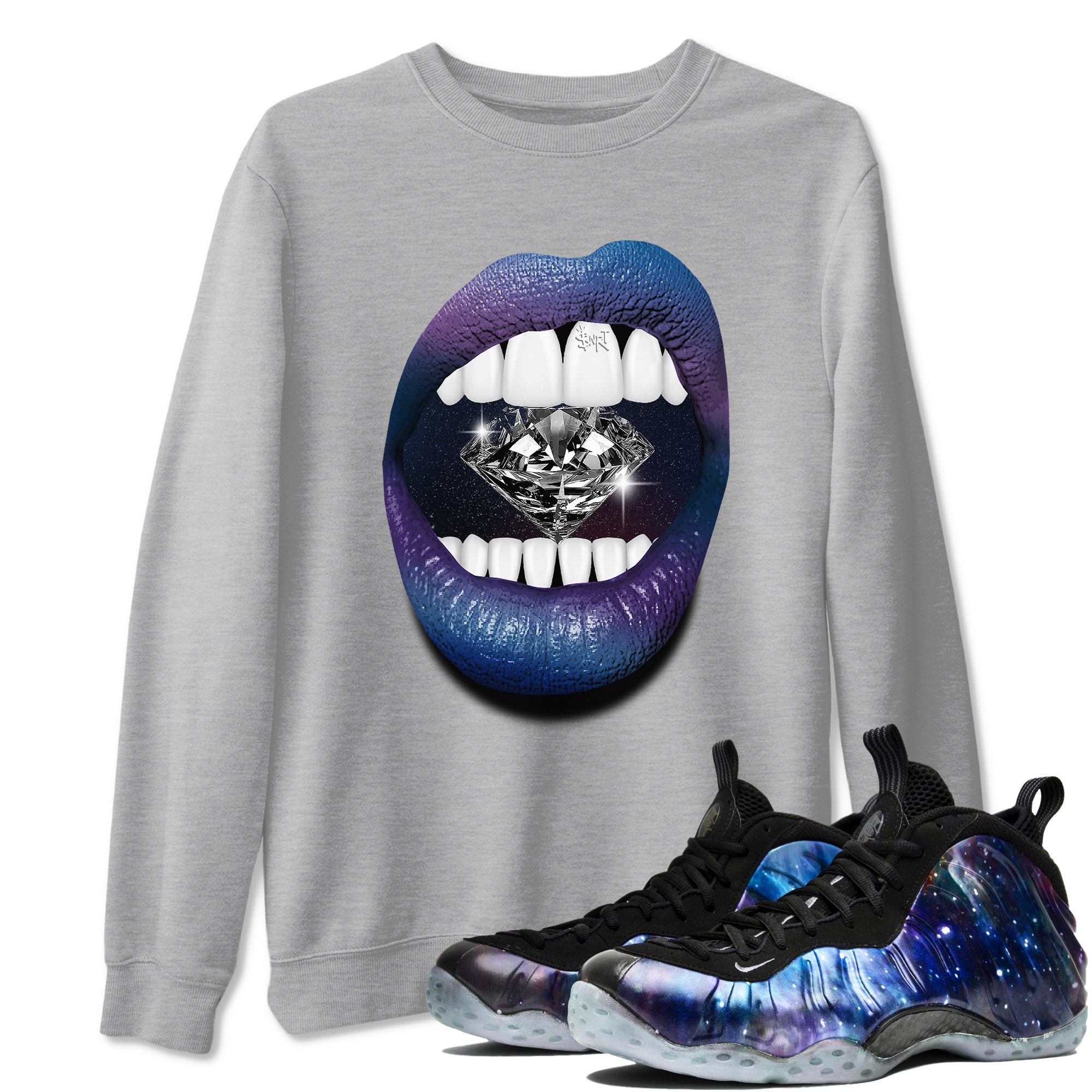 Lips Diamond snkmatch Tees - Air Foamposite One Galaxy