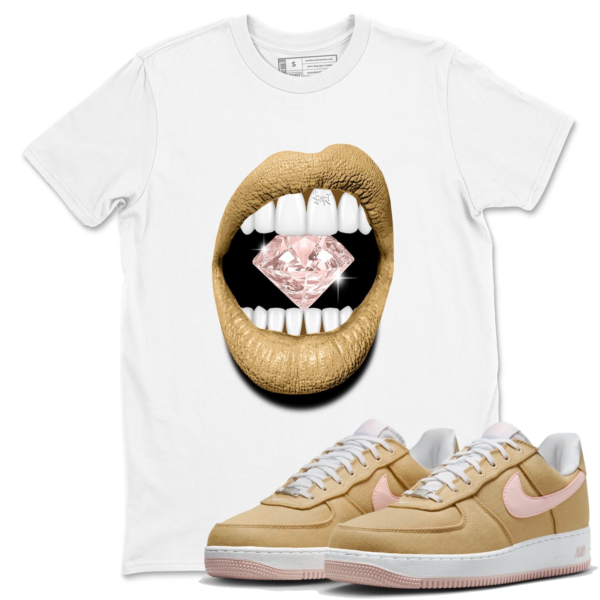 Lips Diamond snkmatch Tees - Air Force 1 Linen
