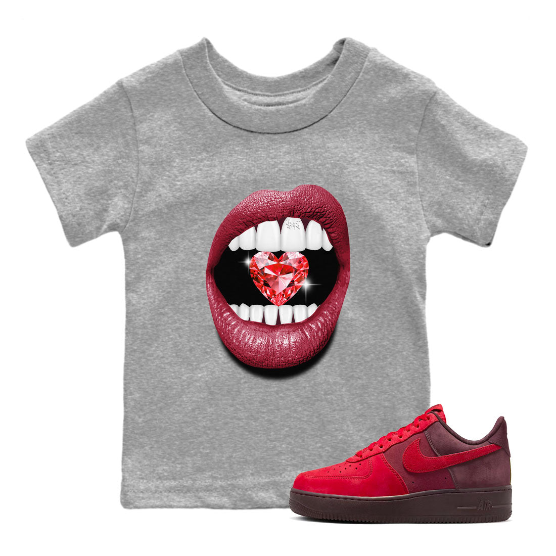 Lips Diamond snkmatch Tees Kids - Air Force 1 Layers Of Love