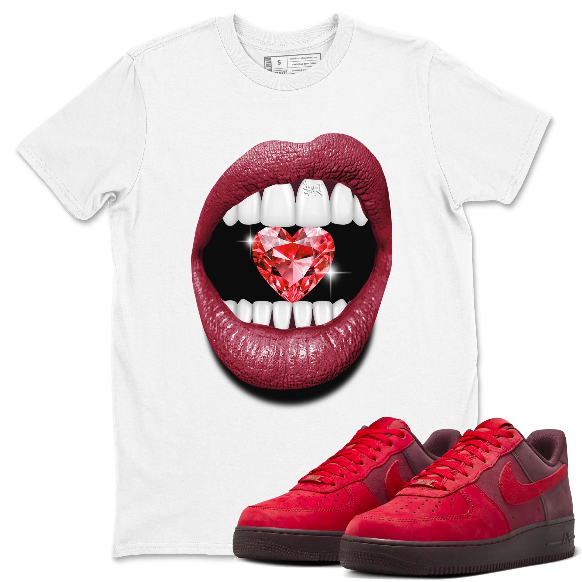 Lips Diamond snkmatch Tees - Air Force 1 Layers Of Love