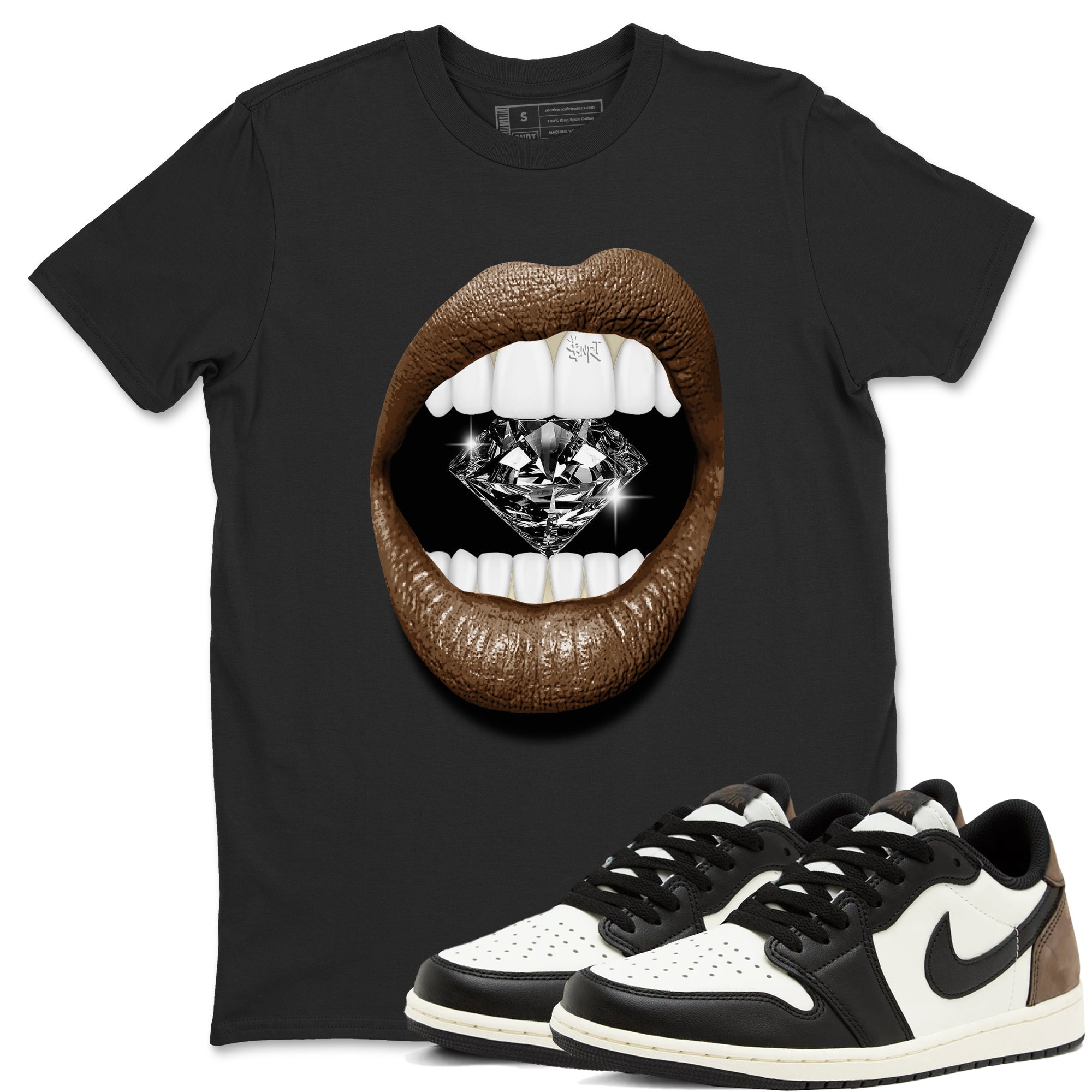 Lips Diamond snkmatch Tees - Air Jordan 1 Mocha