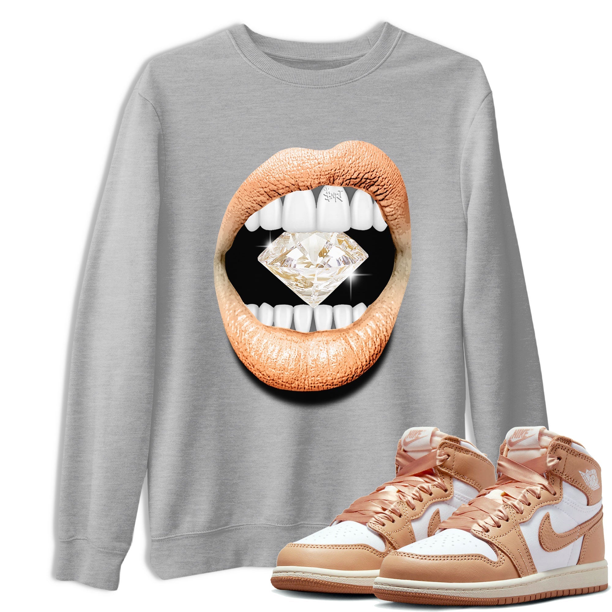 Lips Diamond snkmatch Tee - Air Jordan 1 Praline