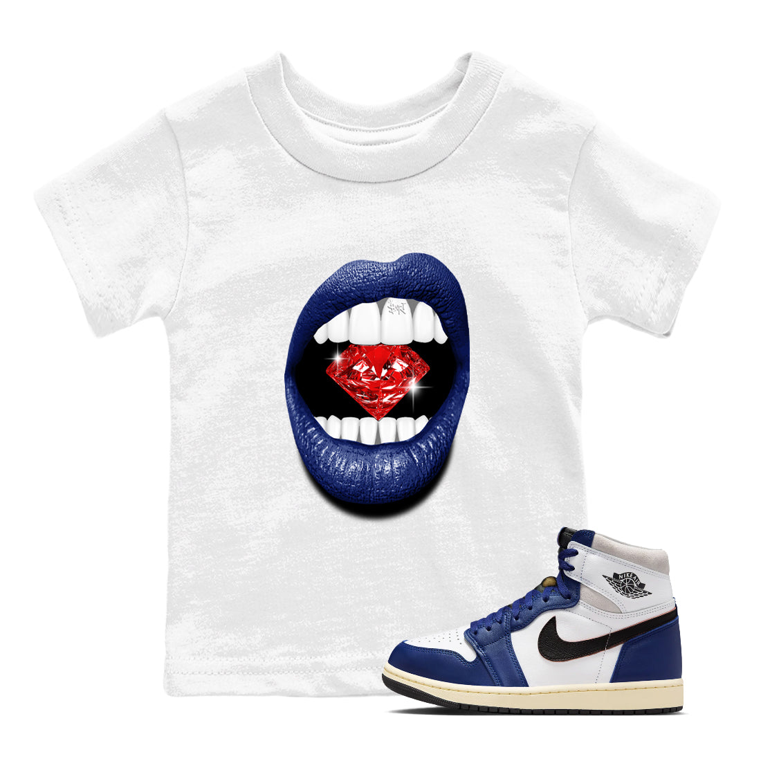 Lips Diamond snkmatch Tees Kids - Air Jordan 1 Rare Air