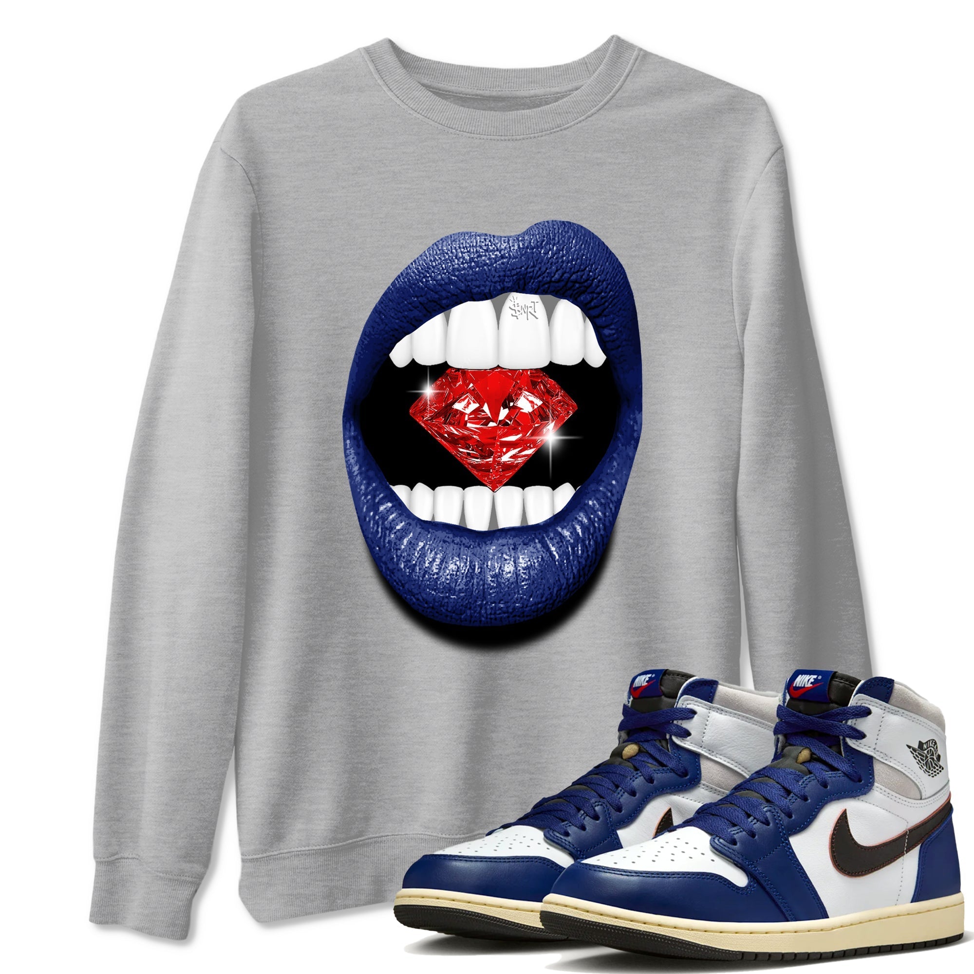 Lips Diamond snkmatch Tees - Air Jordan 1 Rare Air