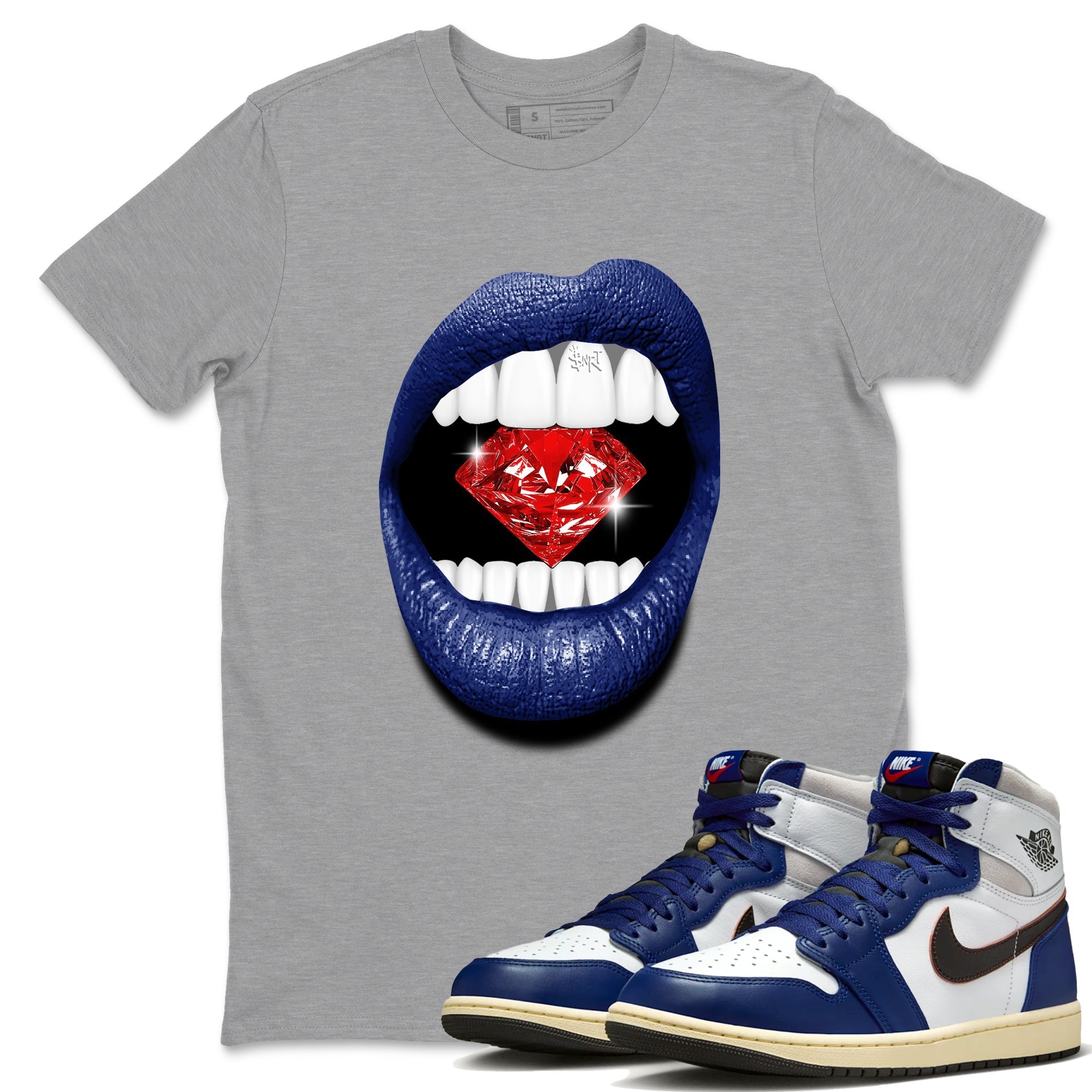 Lips Diamond snkmatch Tees - Air Jordan 1 Rare Air