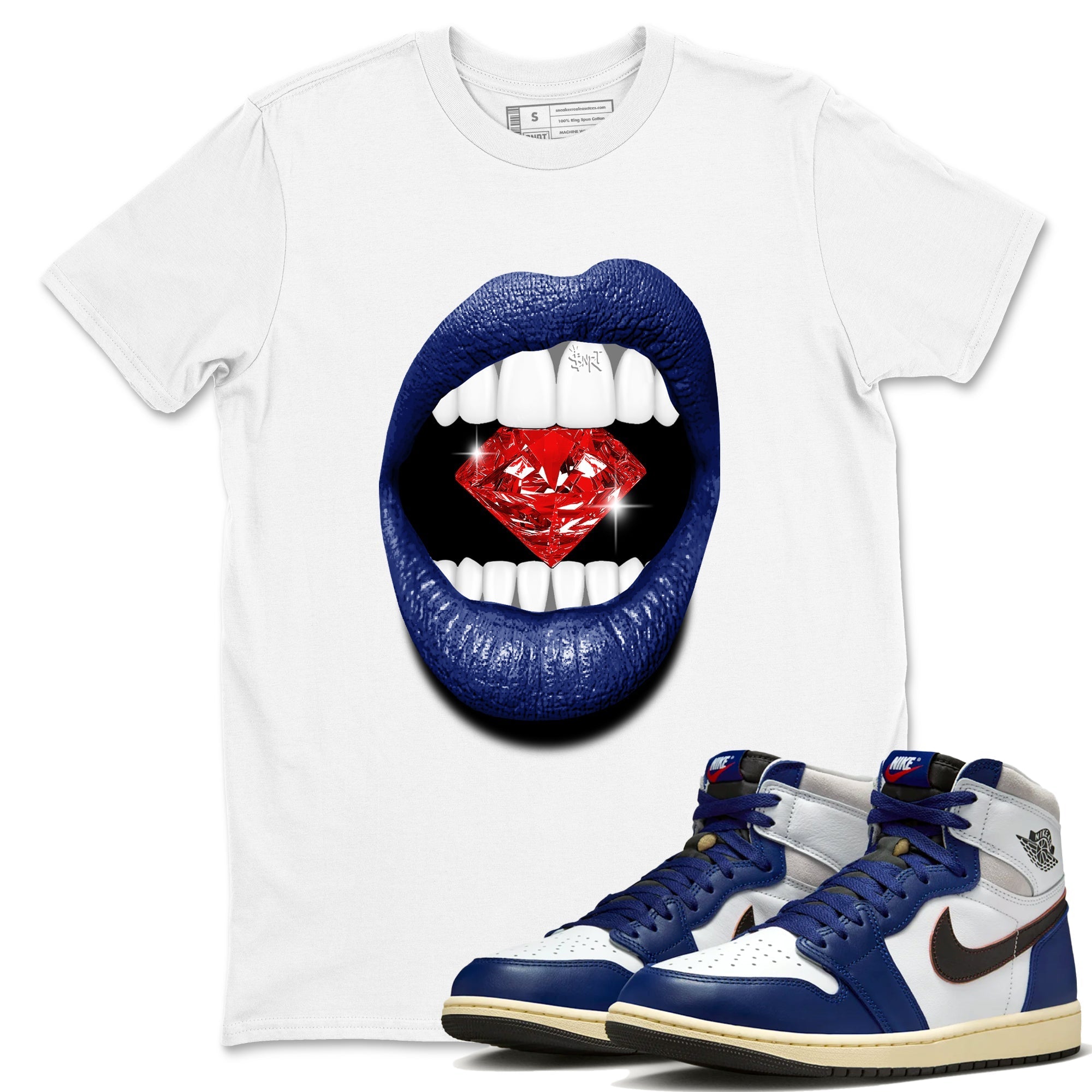 Lips Diamond snkmatch Tees - Air Jordan 1 Rare Air