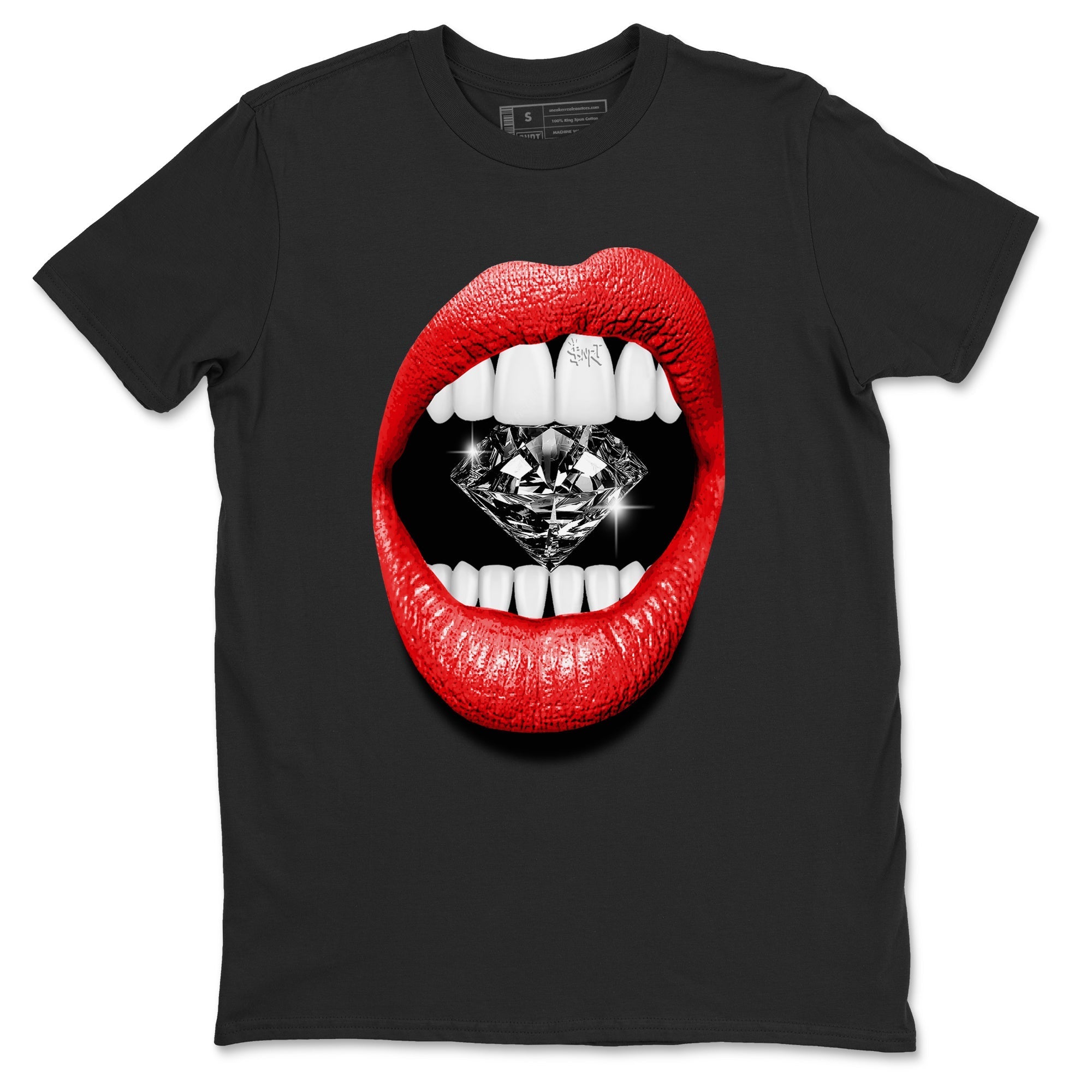 Lips Diamond snkmatch Tees - Air Jordan 11 Bred Velvet