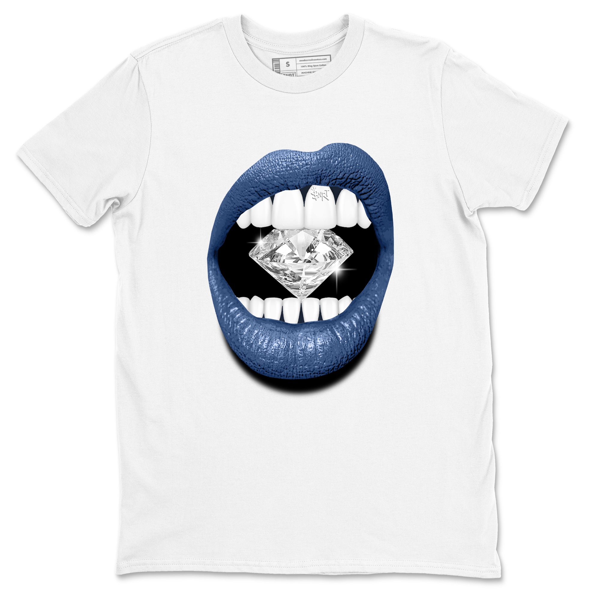 Lips Diamond snkmatch Tees - Air Jordan 11 Diffused Blue