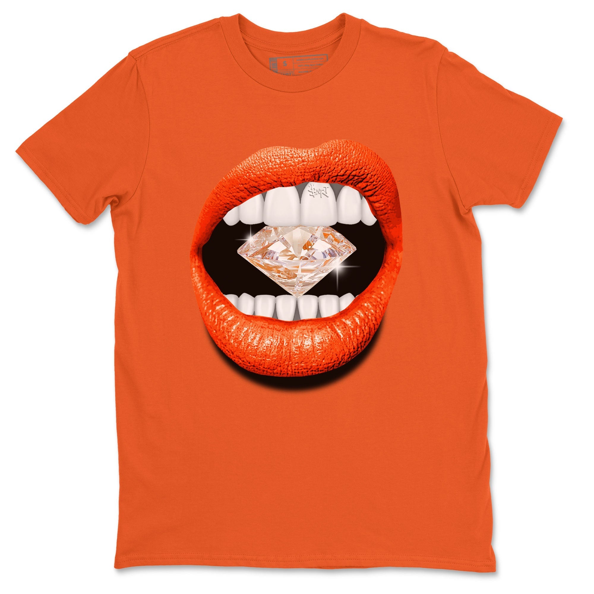 Lips Diamond Unisex Tops - Air Jordan 12 Brilliant Orange
