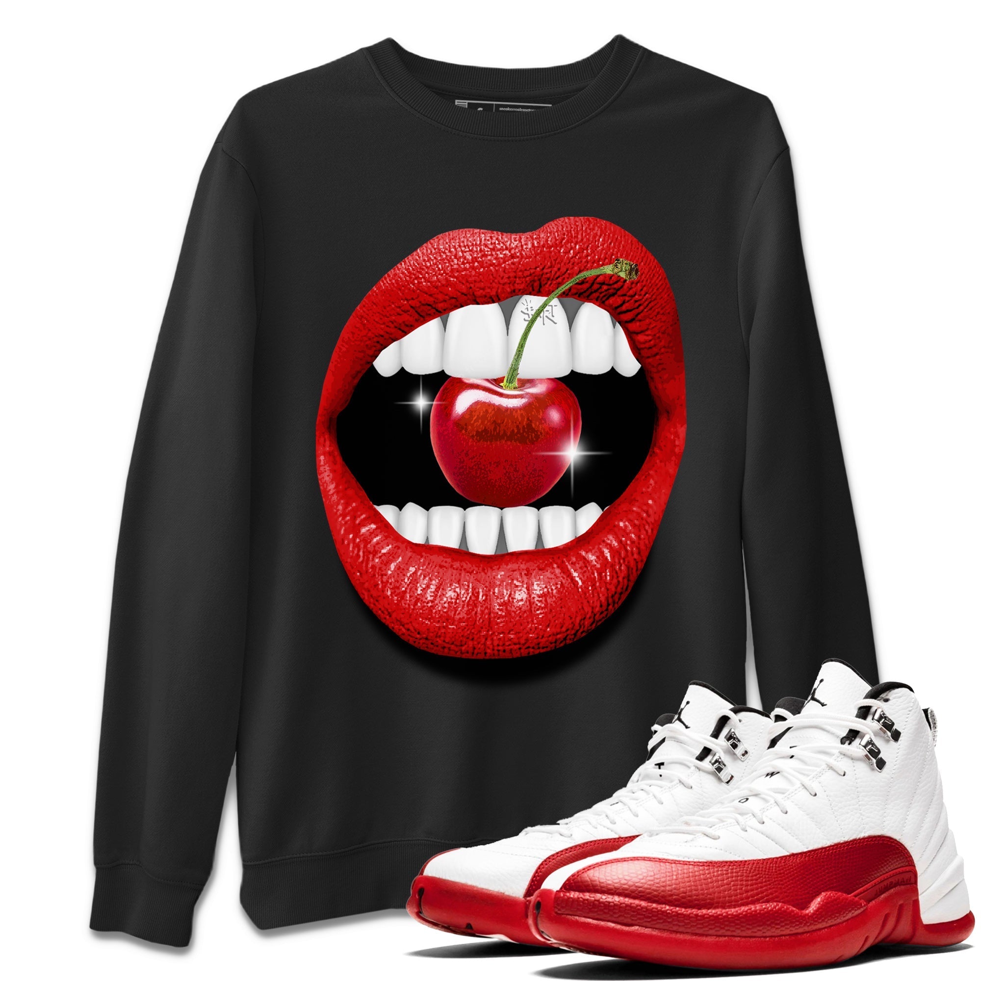Lips Diamond Unisex Tops - Air Jordan 12 Cherry