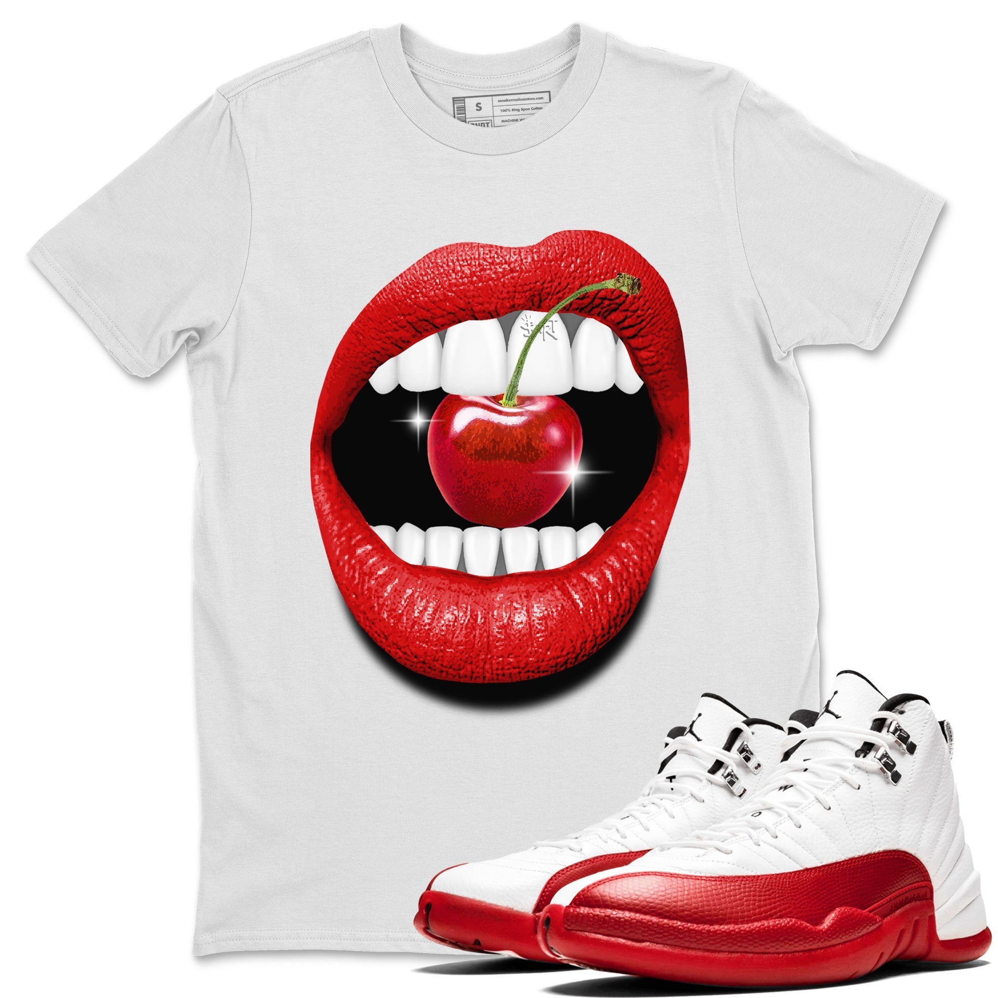 Lips Diamond Unisex Tops - Air Jordan 12 Cherry