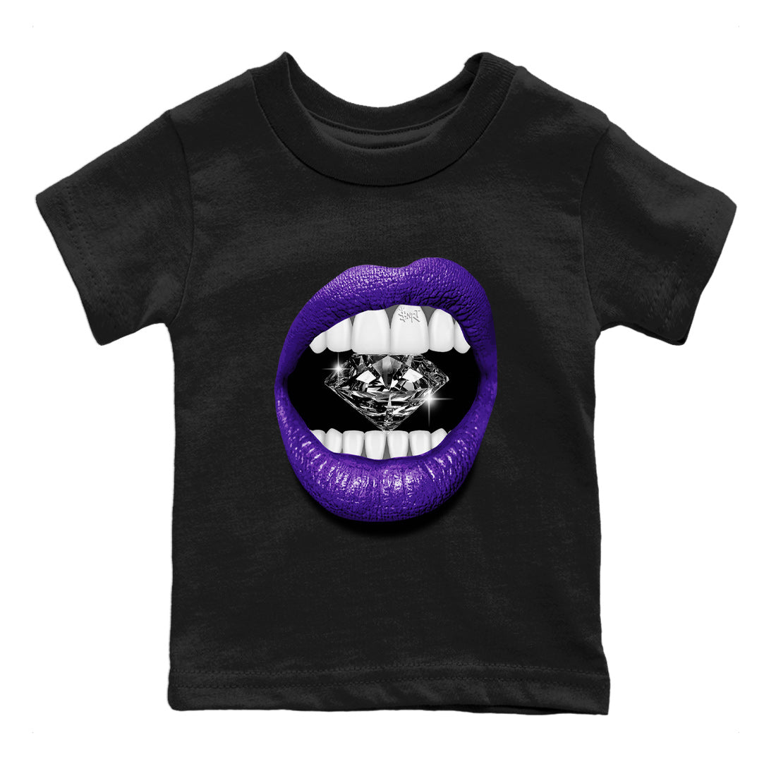 Lips Diamond Kids Tops - Air Jordan 12 Field Purple