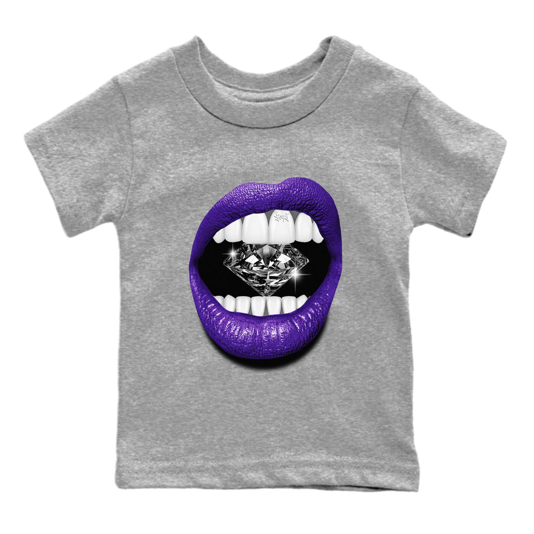 Lips Diamond Kids Tops - Air Jordan 12 Field Purple