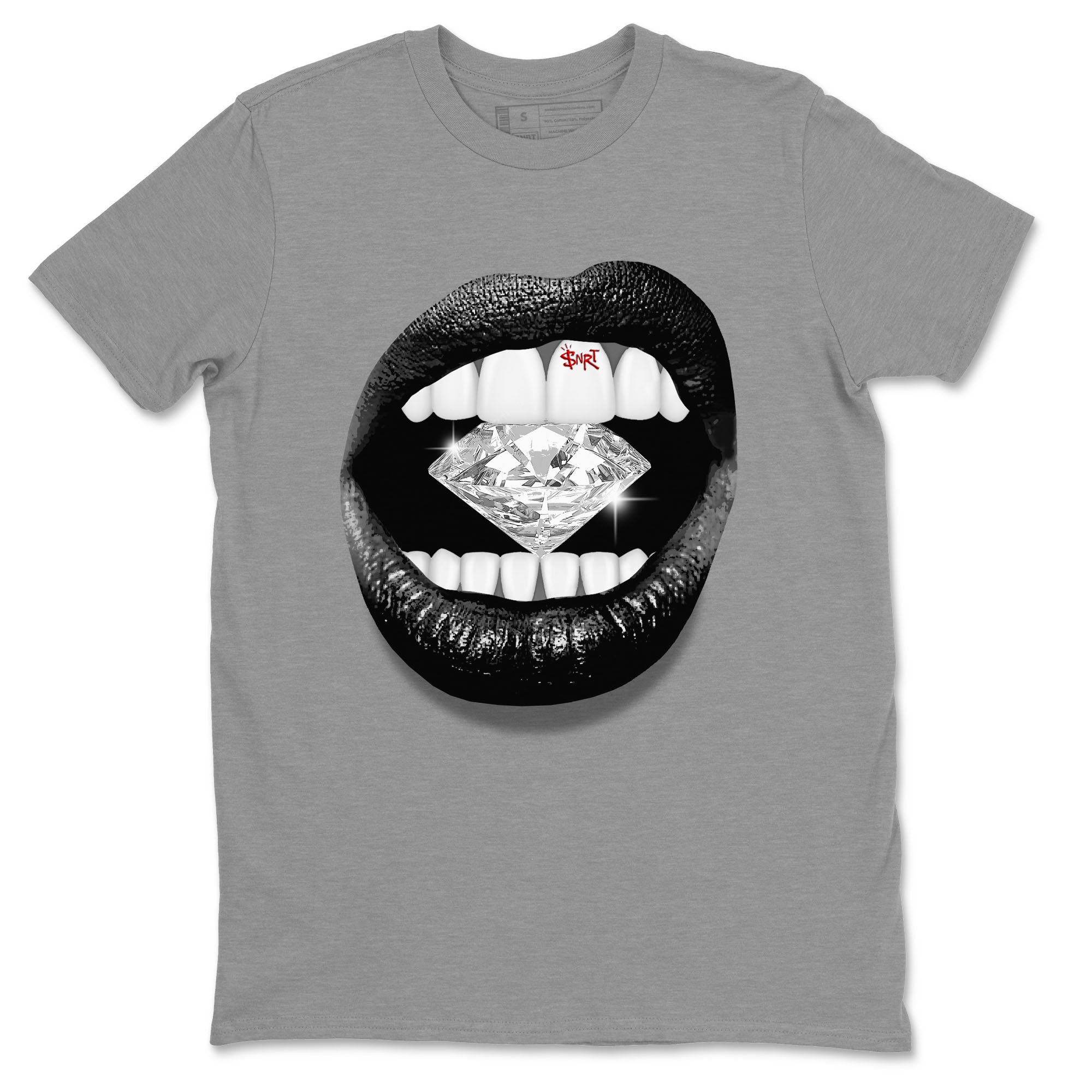Lips Diamond Unisex Tops - Air Jordan 13 Black Flint