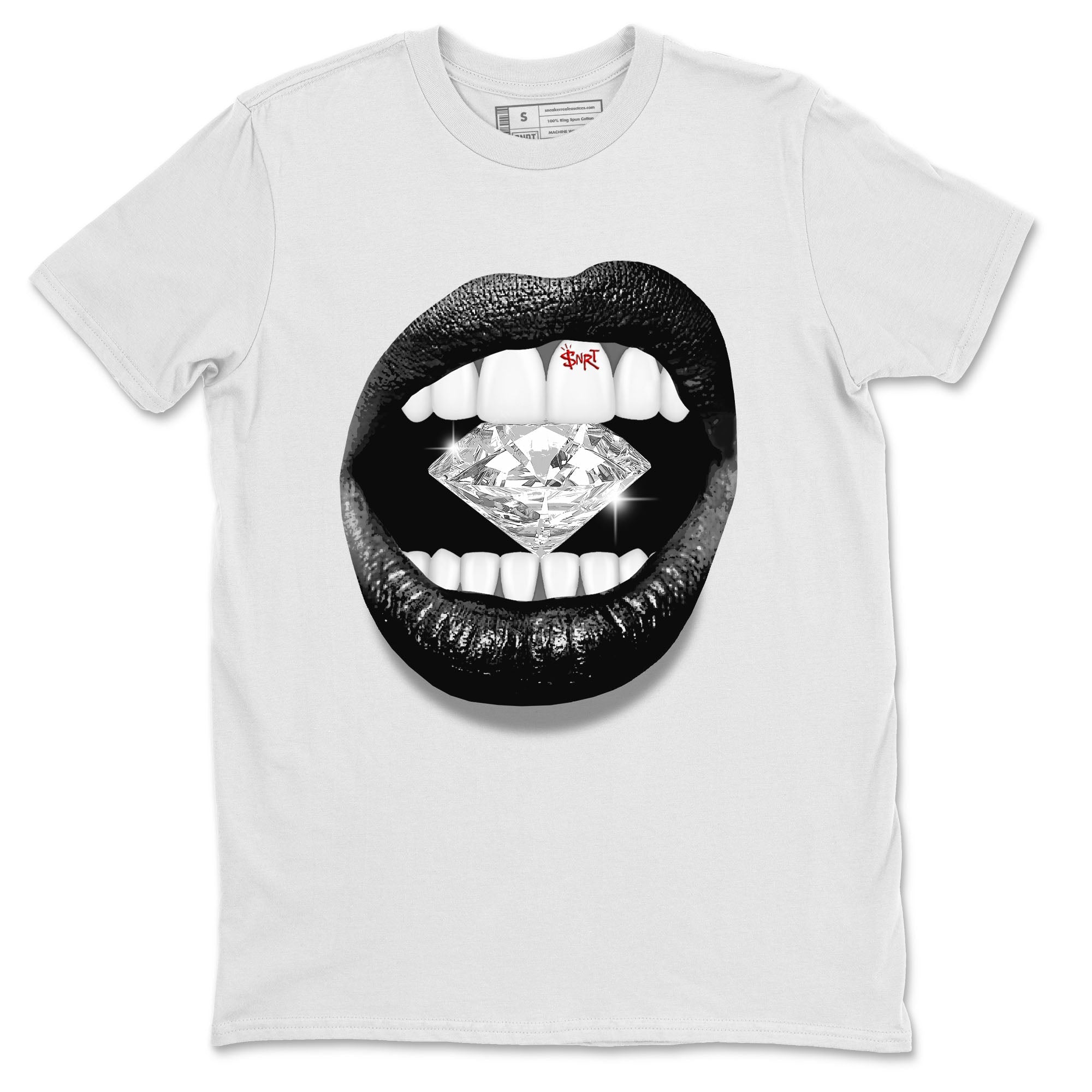 Lips Diamond Unisex Tops - Air Jordan 13 Black Flint