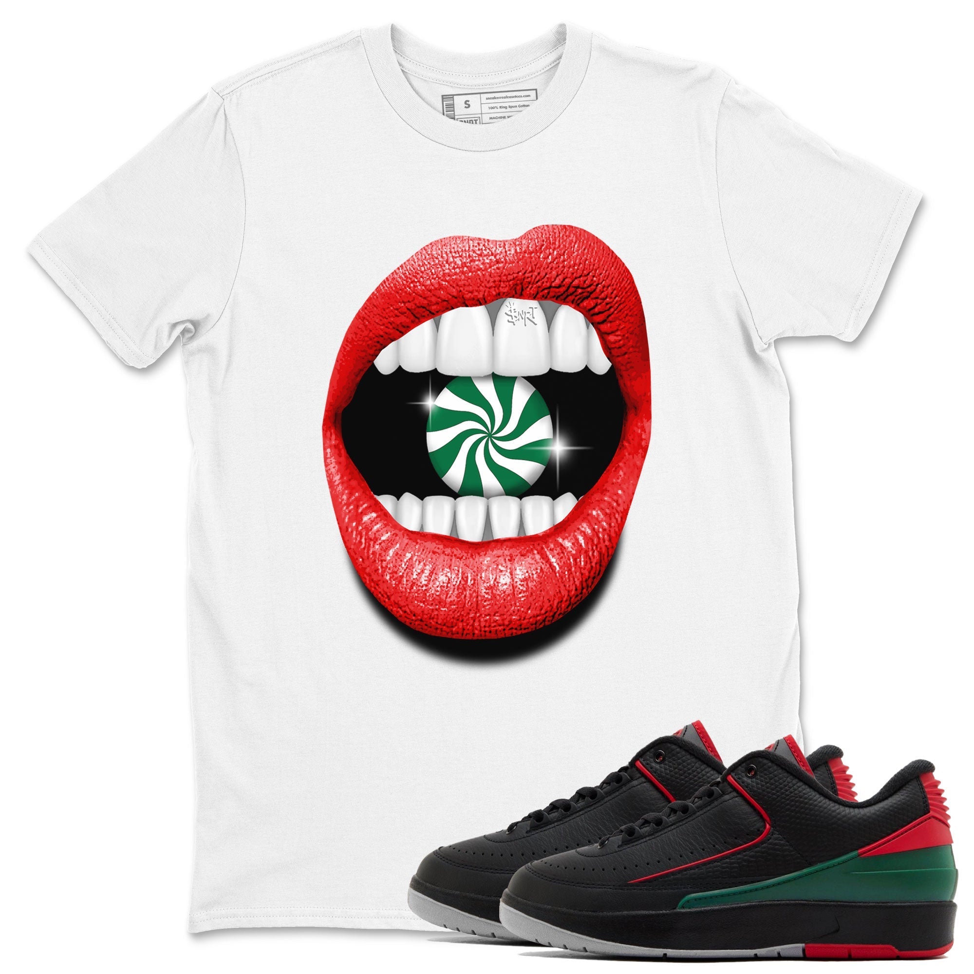Lips Diamond snkmatch Tee - Air Jordan 2 Christmas