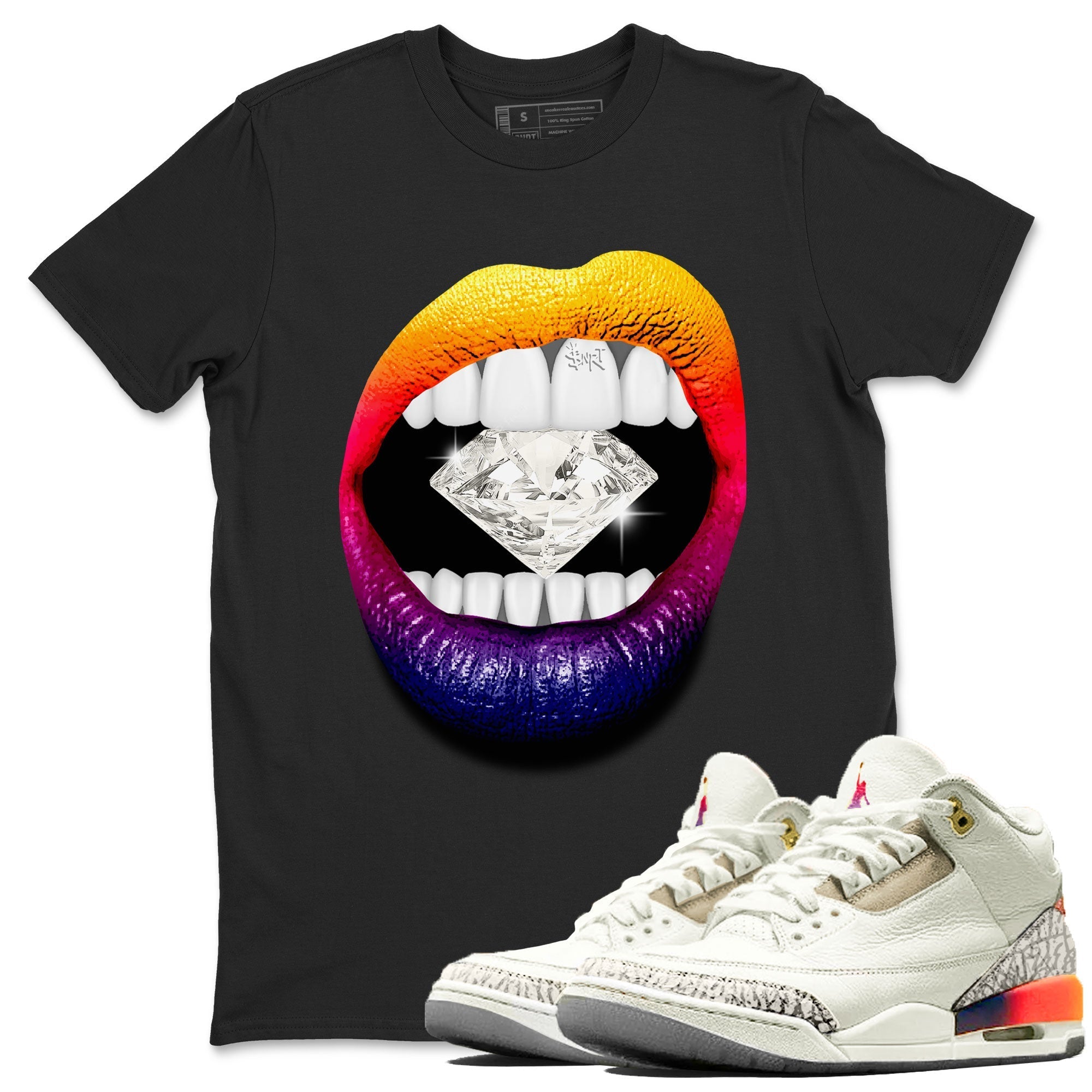 Lips Diamond snkmatch Tee - Air Jordan 3 J Balvin