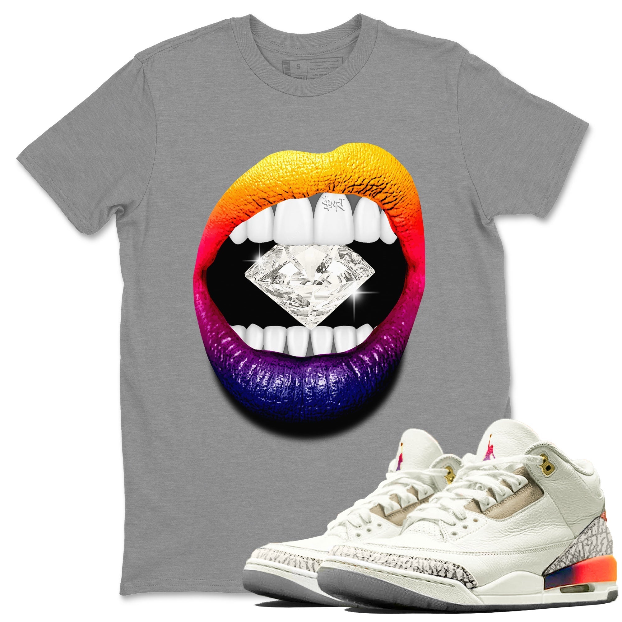 Lips Diamond snkmatch Tee - Air Jordan 3 J Balvin