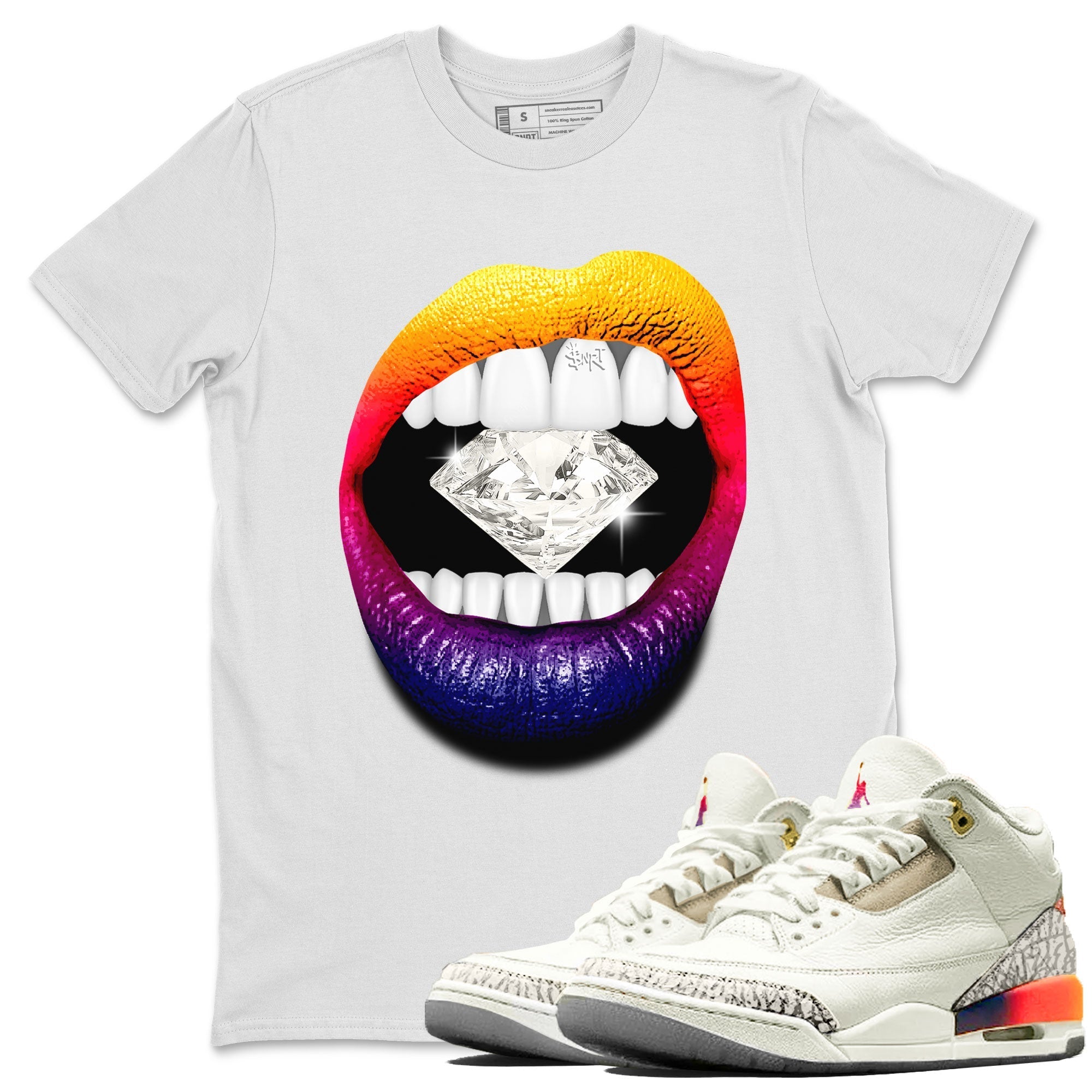Lips Diamond snkmatch Tee - Air Jordan 3 J Balvin