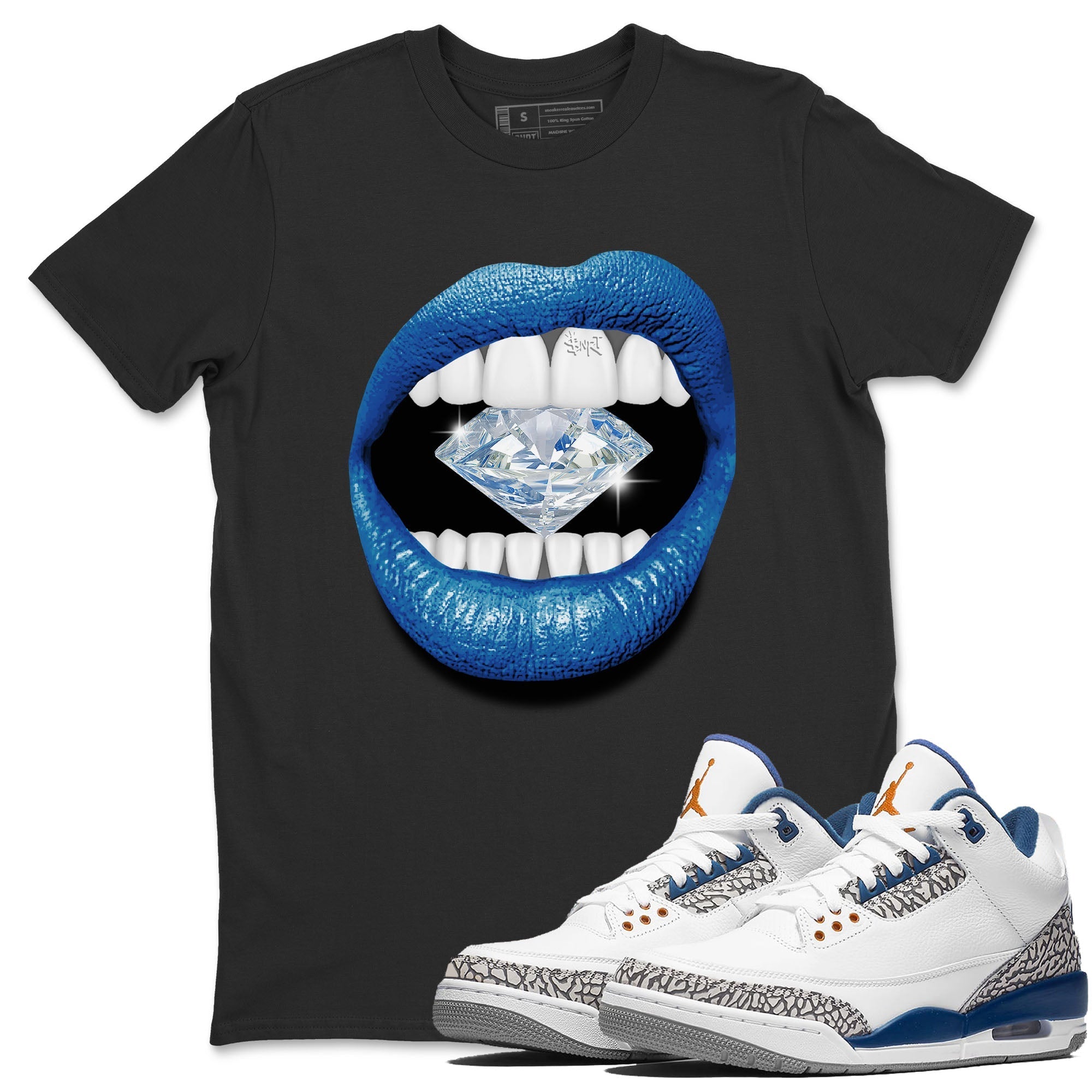 Lips Diamond Unisex Tops - Air Jordan 3 Wizards