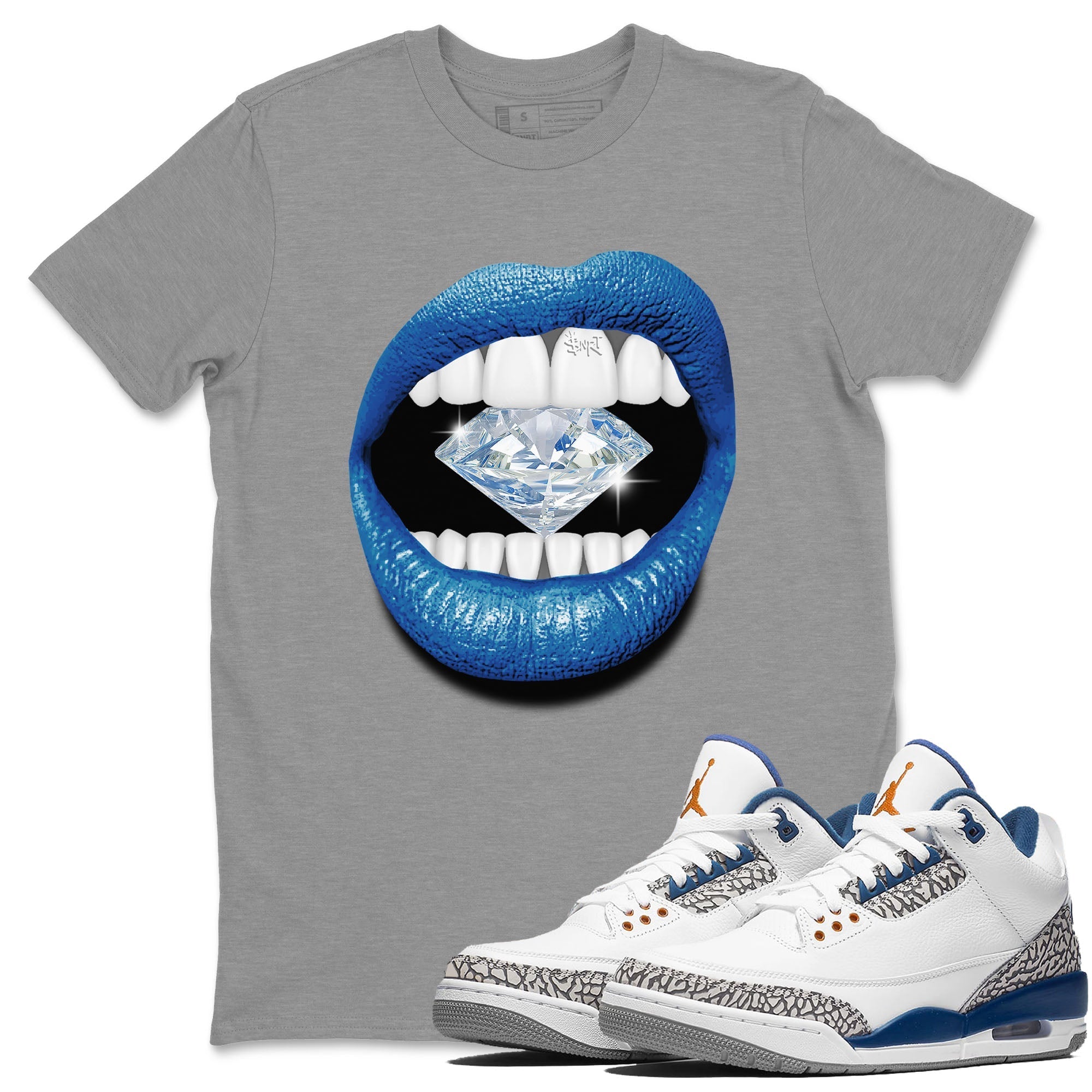 Lips Diamond Unisex Tops - Air Jordan 3 Wizards