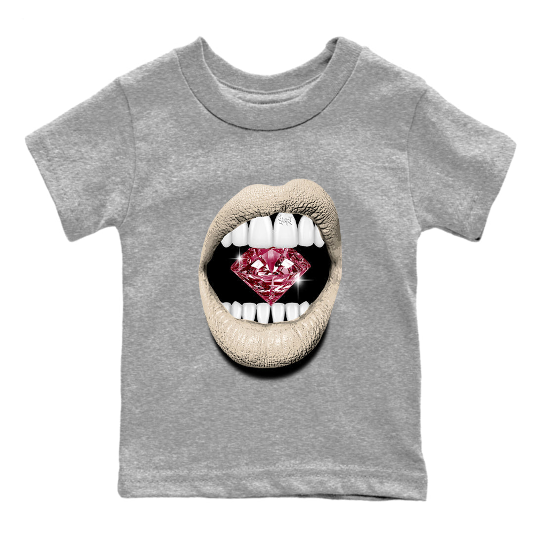 Lips Diamond snkmatch Tees Kids - Air Jordan 4 A Ma Maniere x Fossil Stone