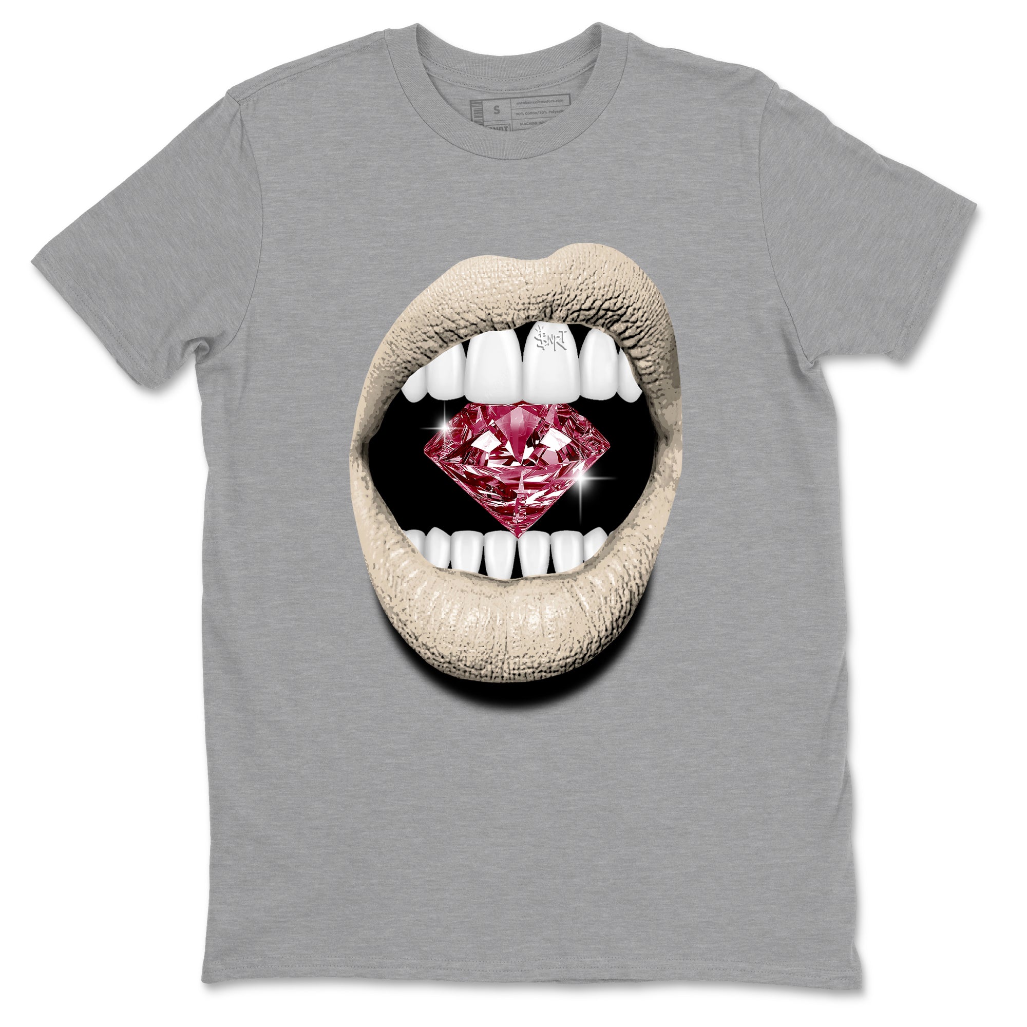 Lips Diamond snkmatch Tees - Air Jordan 4 A Ma Maniere x Fossil Stone