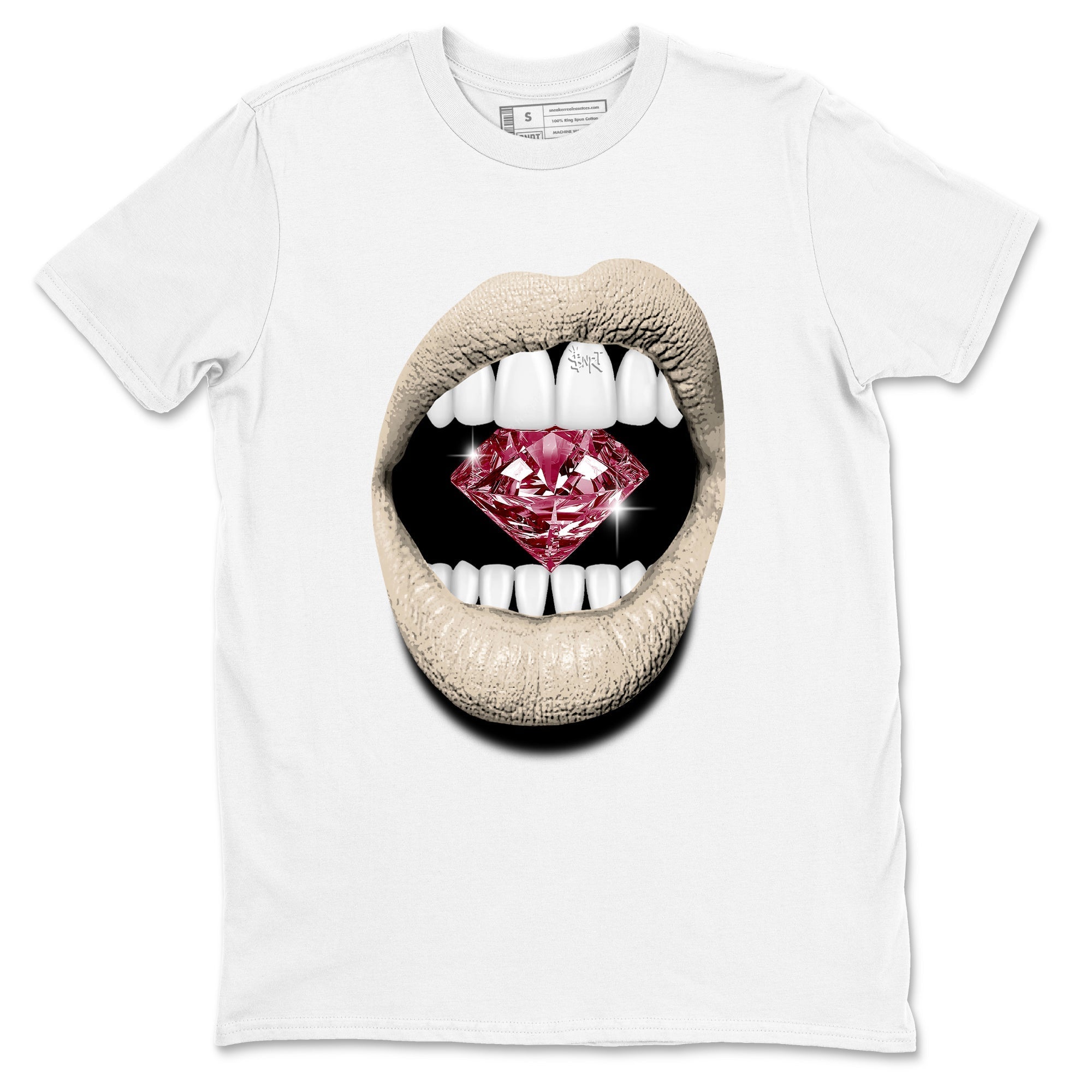 Lips Diamond snkmatch Tees - Air Jordan 4 A Ma Maniere x Fossil Stone