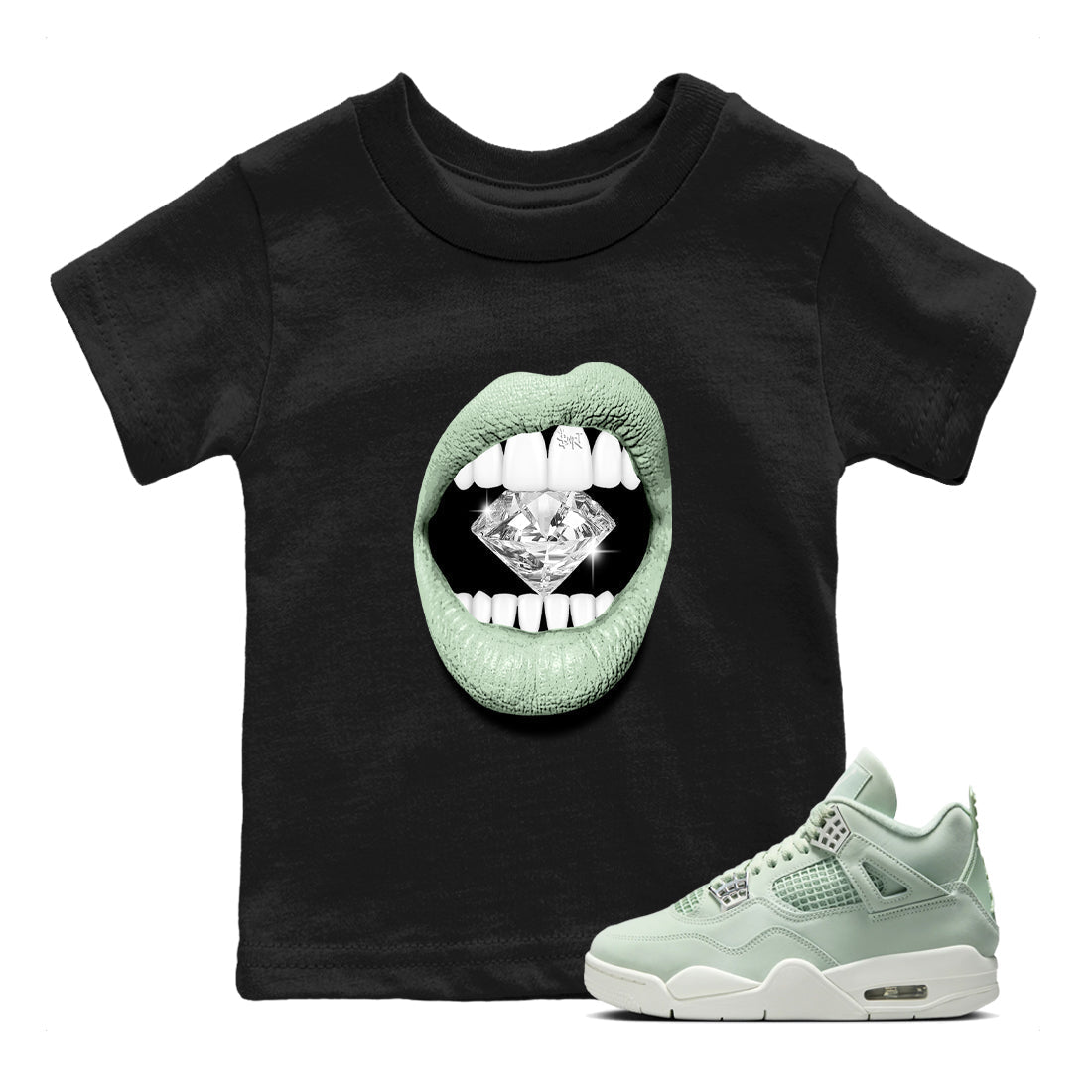 Lips Diamond snkmatch Tees Kids - Air Jordan 4 Abundance