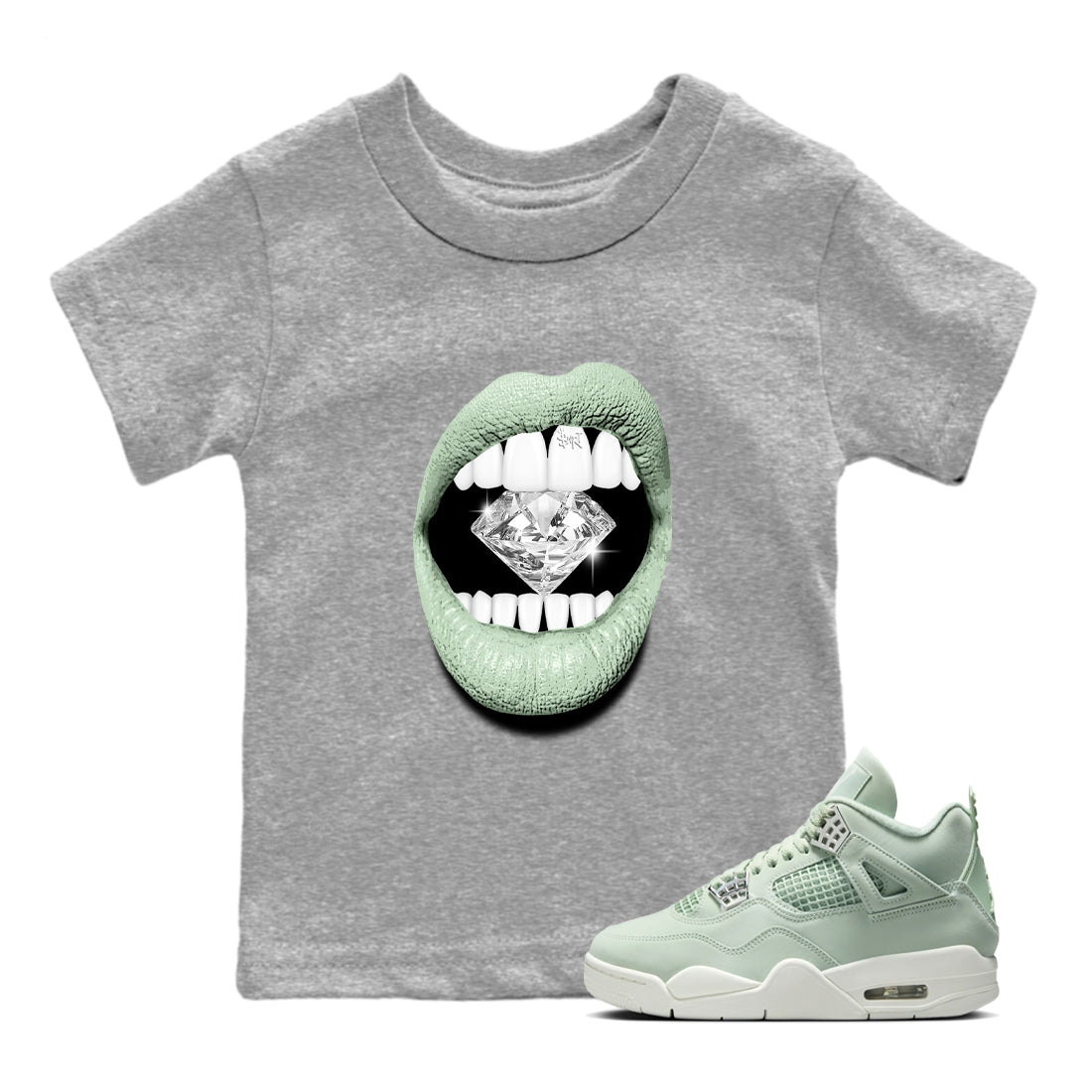 Lips Diamond snkmatch Tees Kids - Air Jordan 4 Abundance